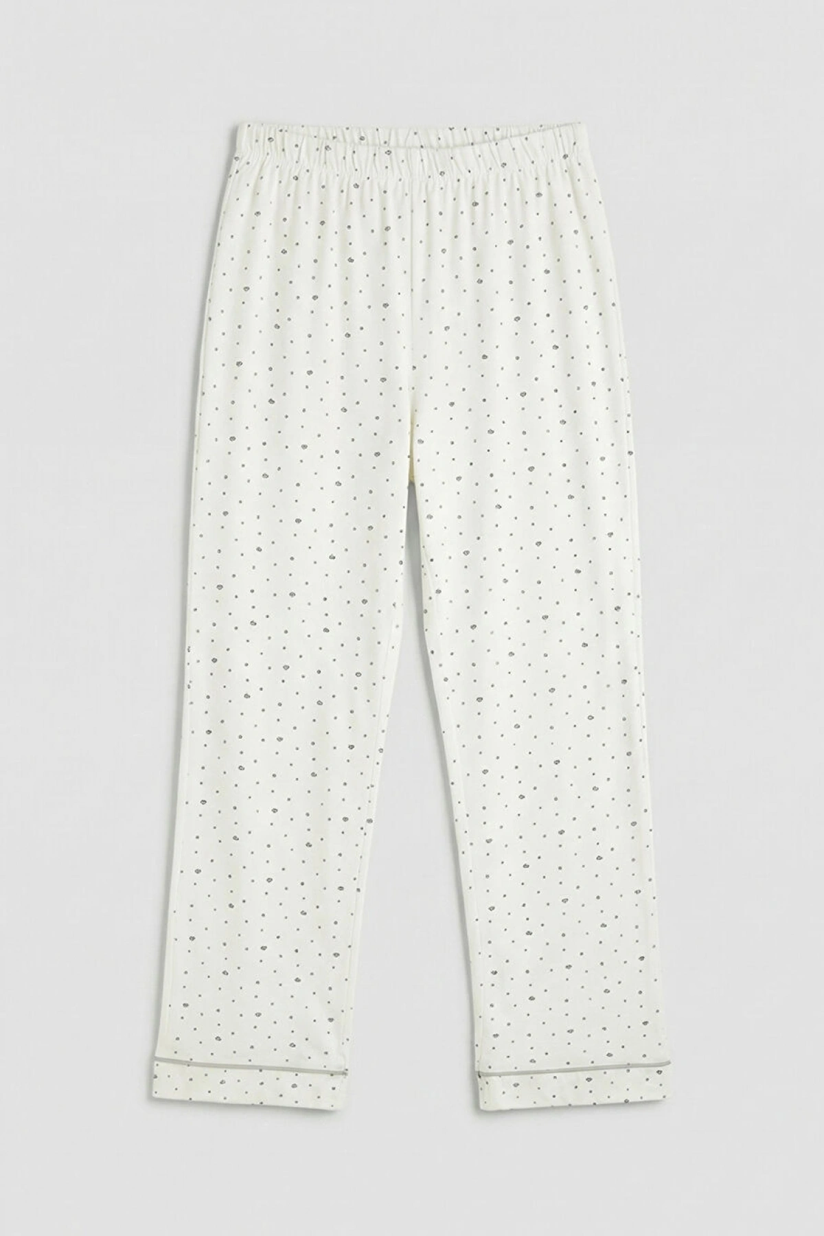 LCW DREAM Ekru Gömlek Yaka Çiçekli Kadın Pijama Takım