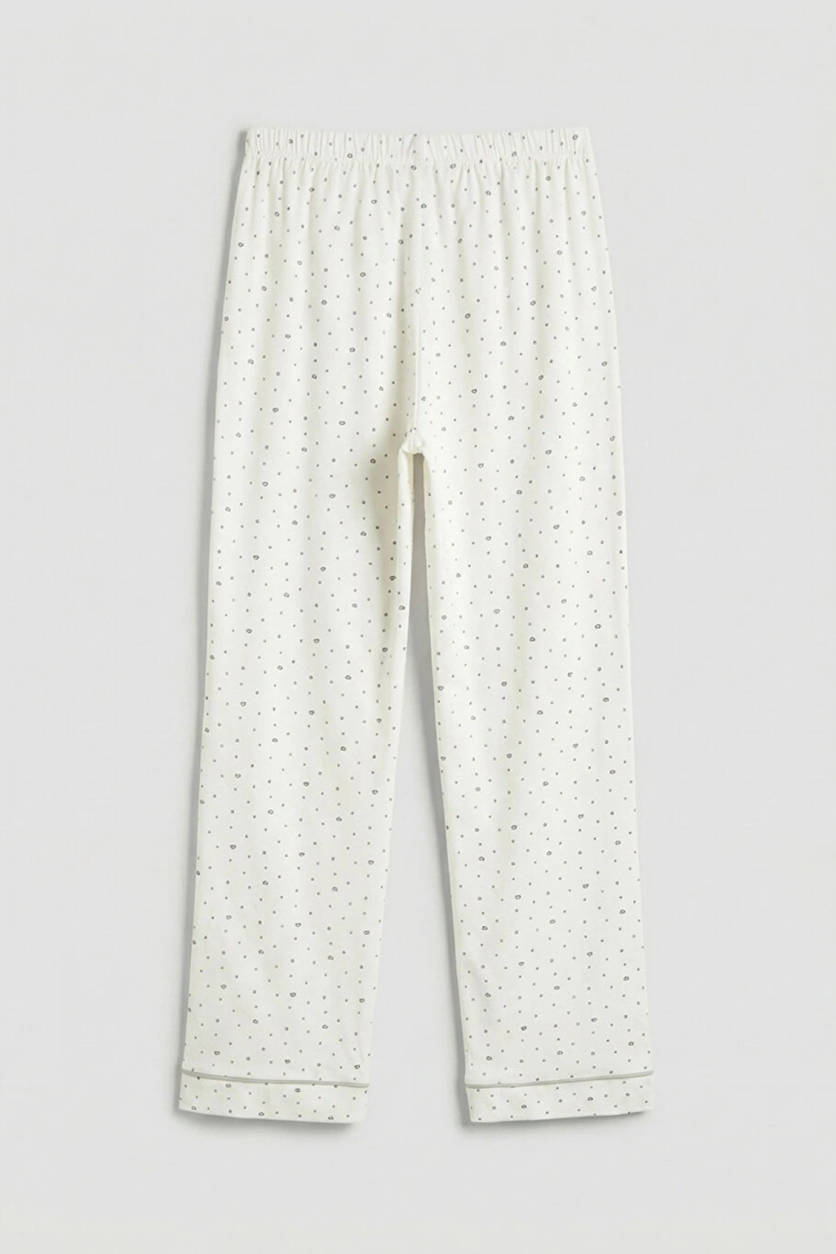 LCW DREAM Ekru Gömlek Yaka Çiçekli Kadın Pijama Takım