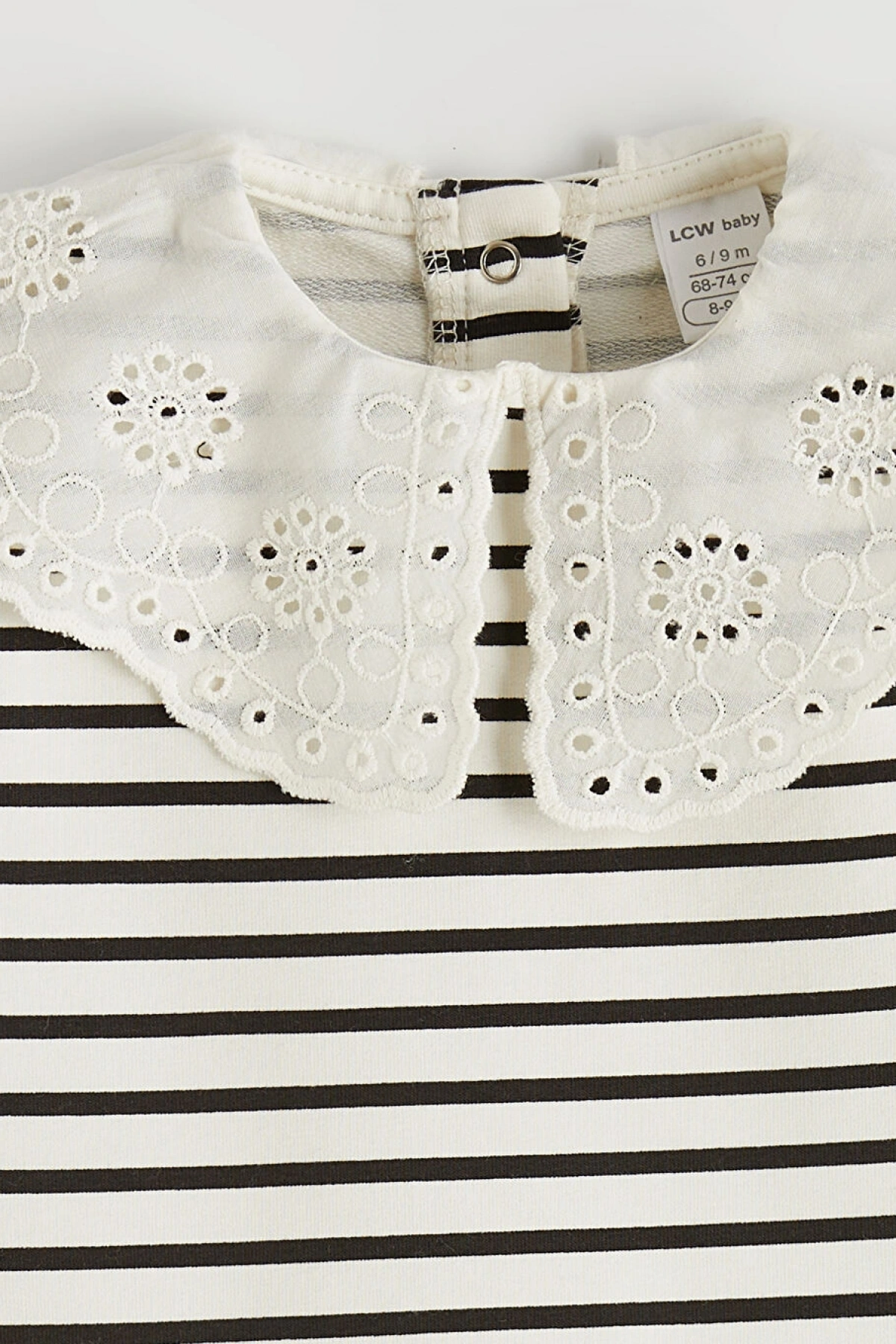 LCW baby Ekru Bebe Yaka Kız Bebek Bluz Ve Tayt