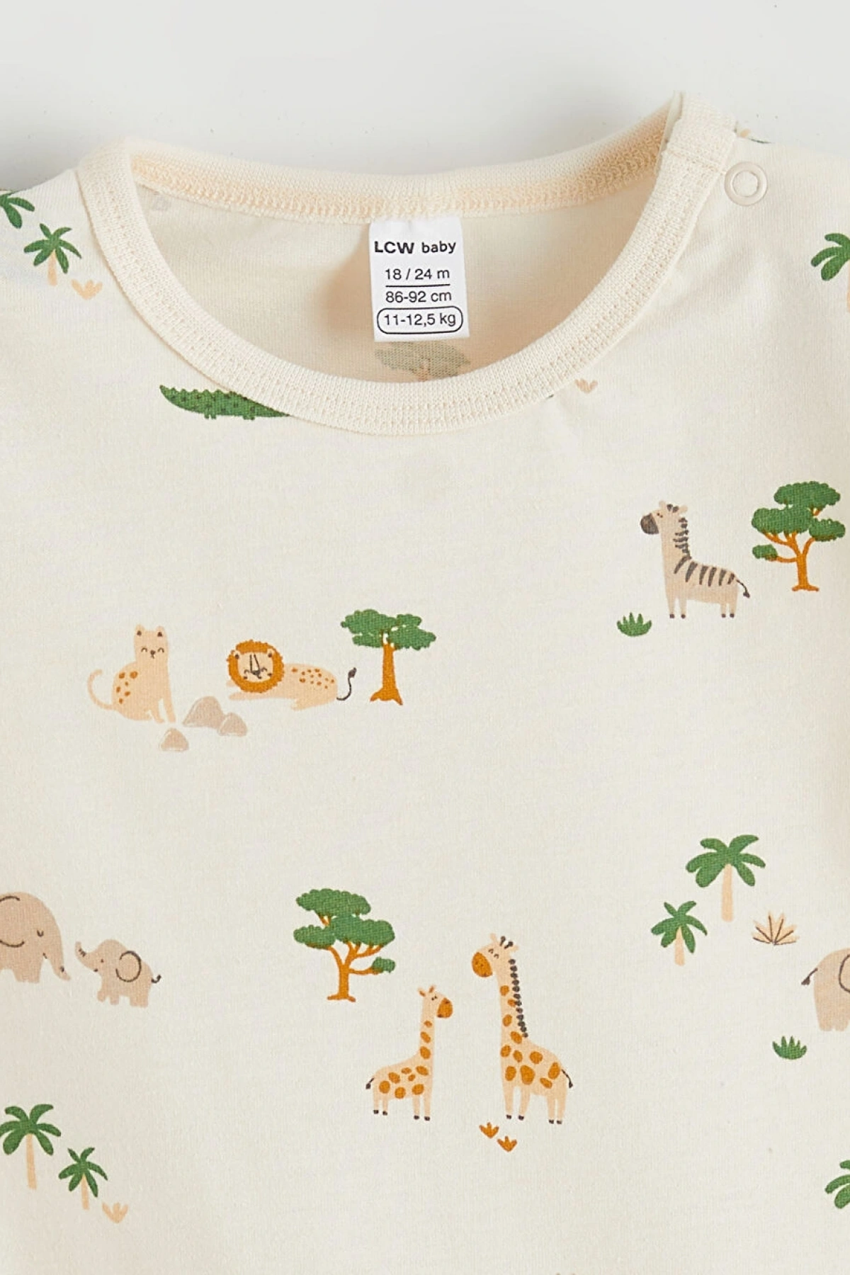 LCW baby Yeşil Baskılı Erkek Bebek Tulum 2li