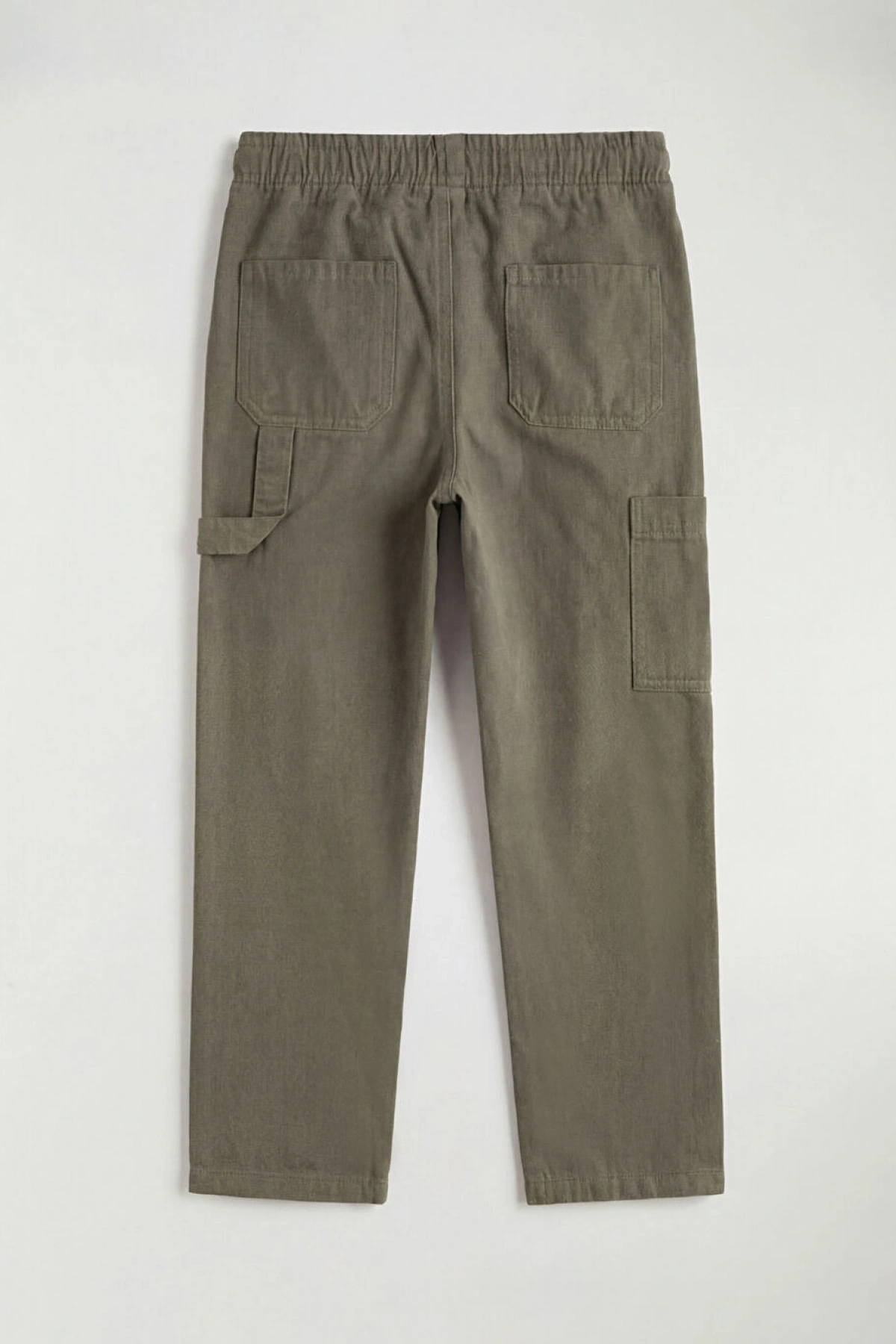 LCW Kids Haki Beli Lastikli Erkek Çocuk Kargo Kanvas Pantolon