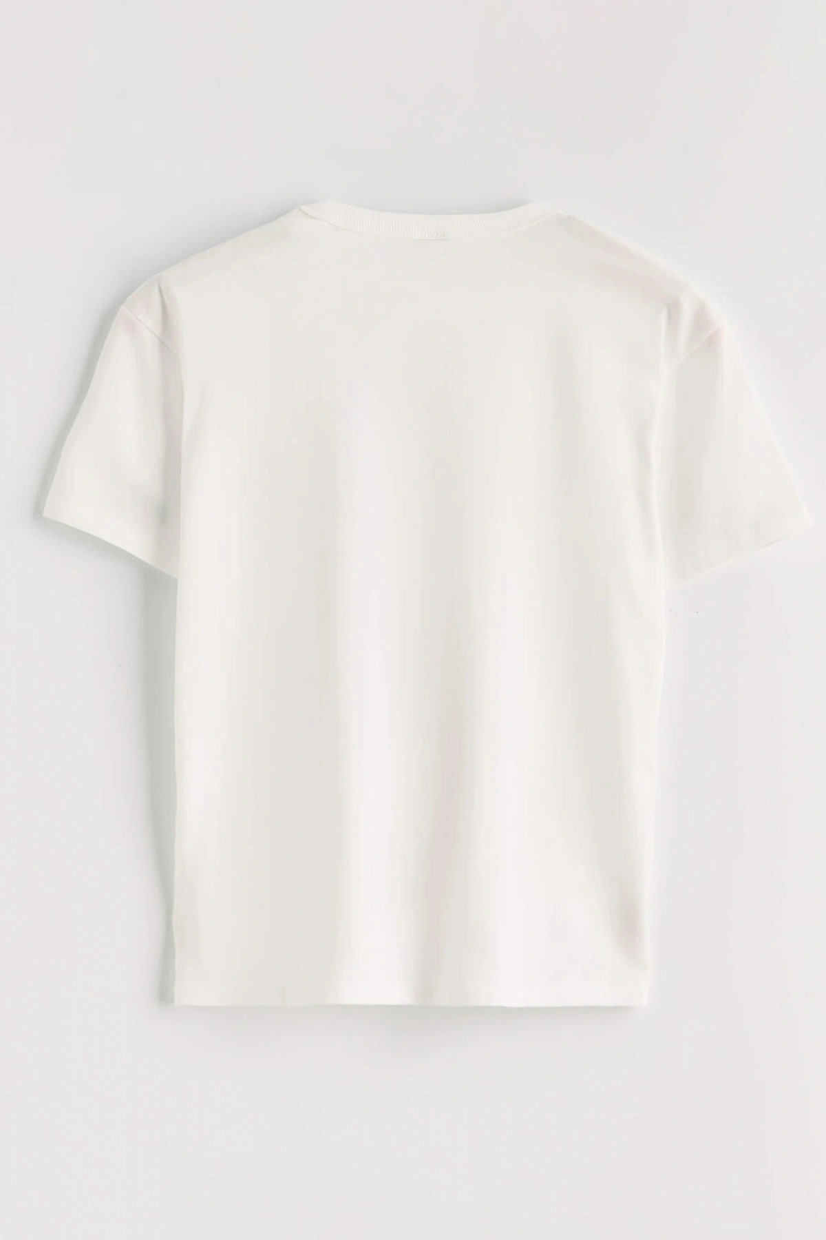 LCW Kids Ekru Bisiklet Yaka Baskılı Erkek Çocuk Tişört