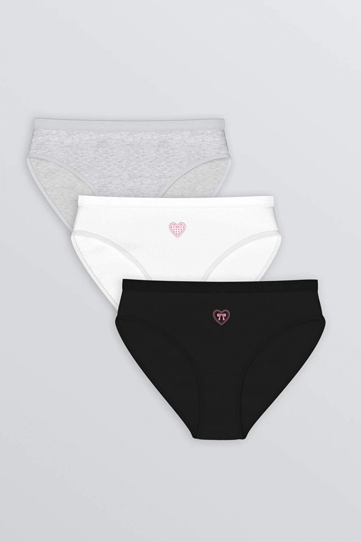 LCW Young Siyah Baskılı Bikini Külot 3lü