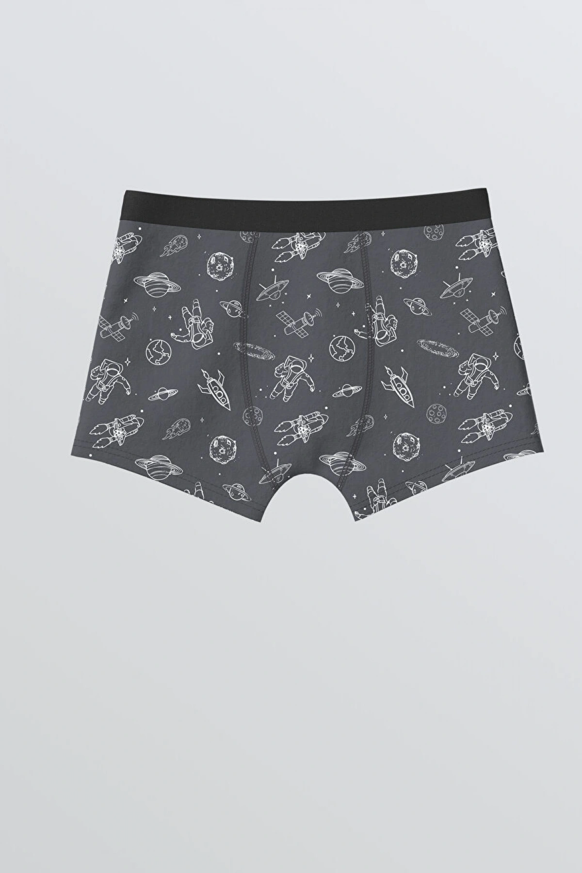 LCW Kids Gri Baskılı Erkek Çocuk Boxer 3lü