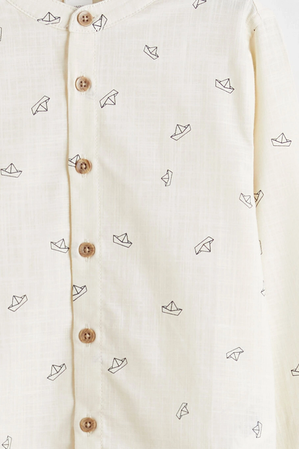 LCW Kids Ekru Hakim Yaka Erkek Çocuk Poplin Gömlek