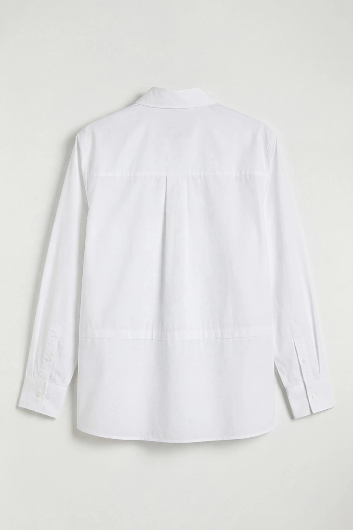 LCWAIKIKI Classic Beyaz Taşlı Oversize Poplin Kadın Gömlek