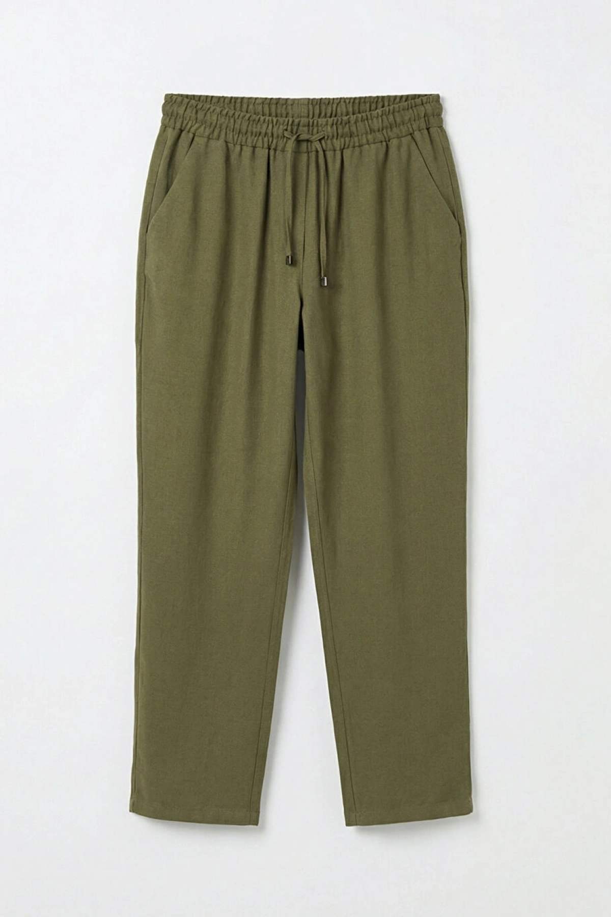 LCWAIKIKI Classic Haki Beli Lastikli Kadın Pantolon