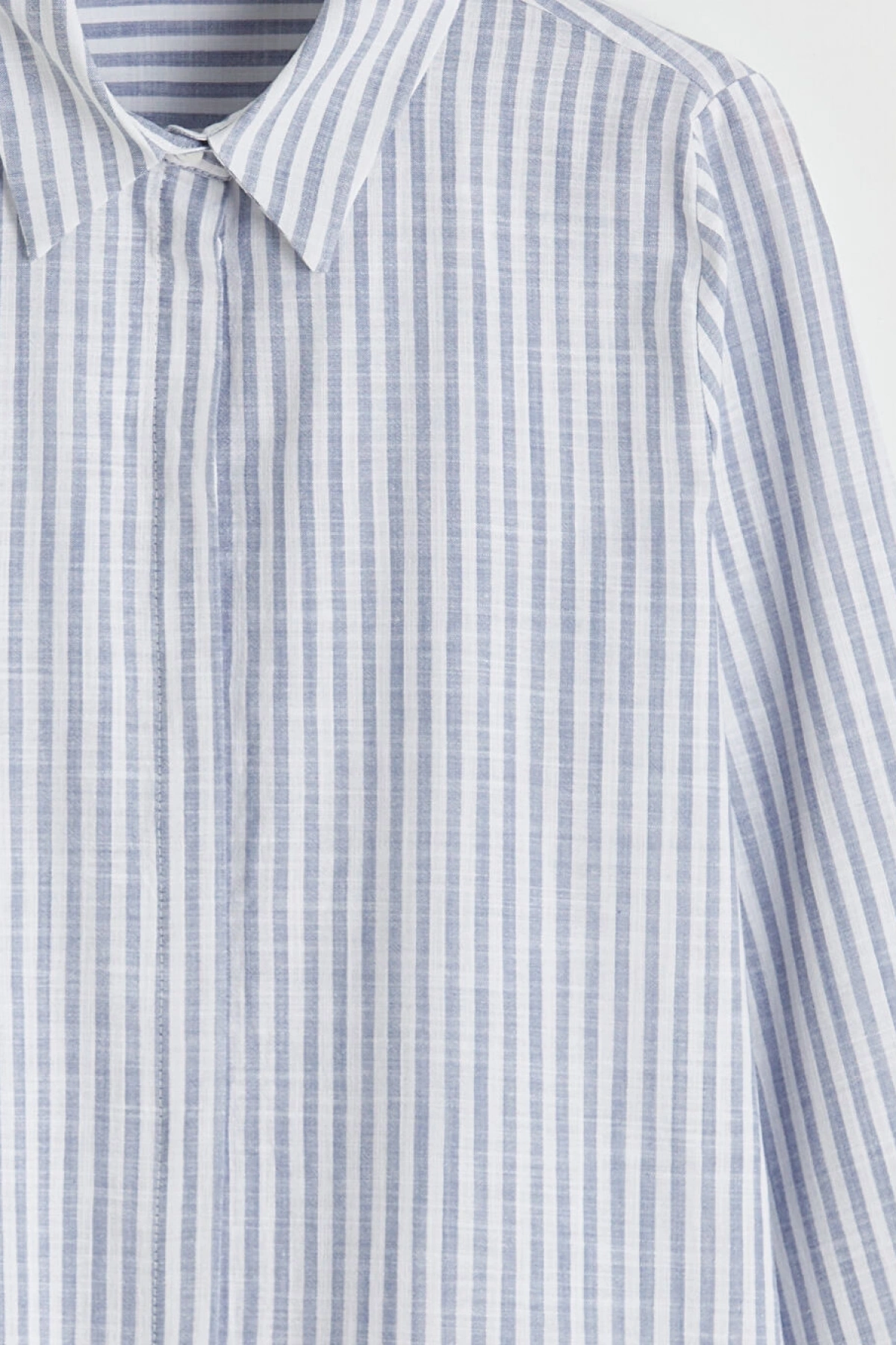 LCWAIKIKI Classic Mavi Çizgili Kadın Gömlek Tunik