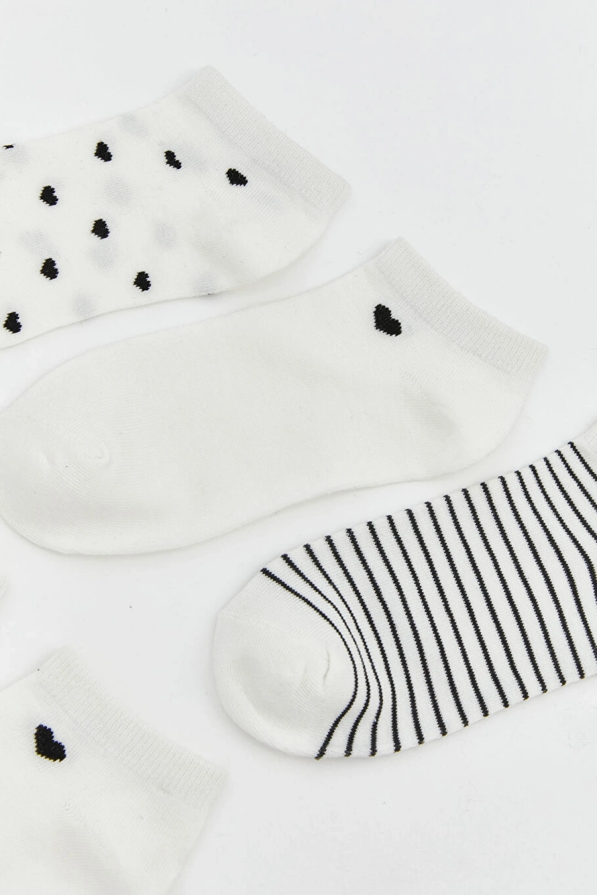 LCW DREAM Ekru Desenli Kadın Patik Çorap 5li