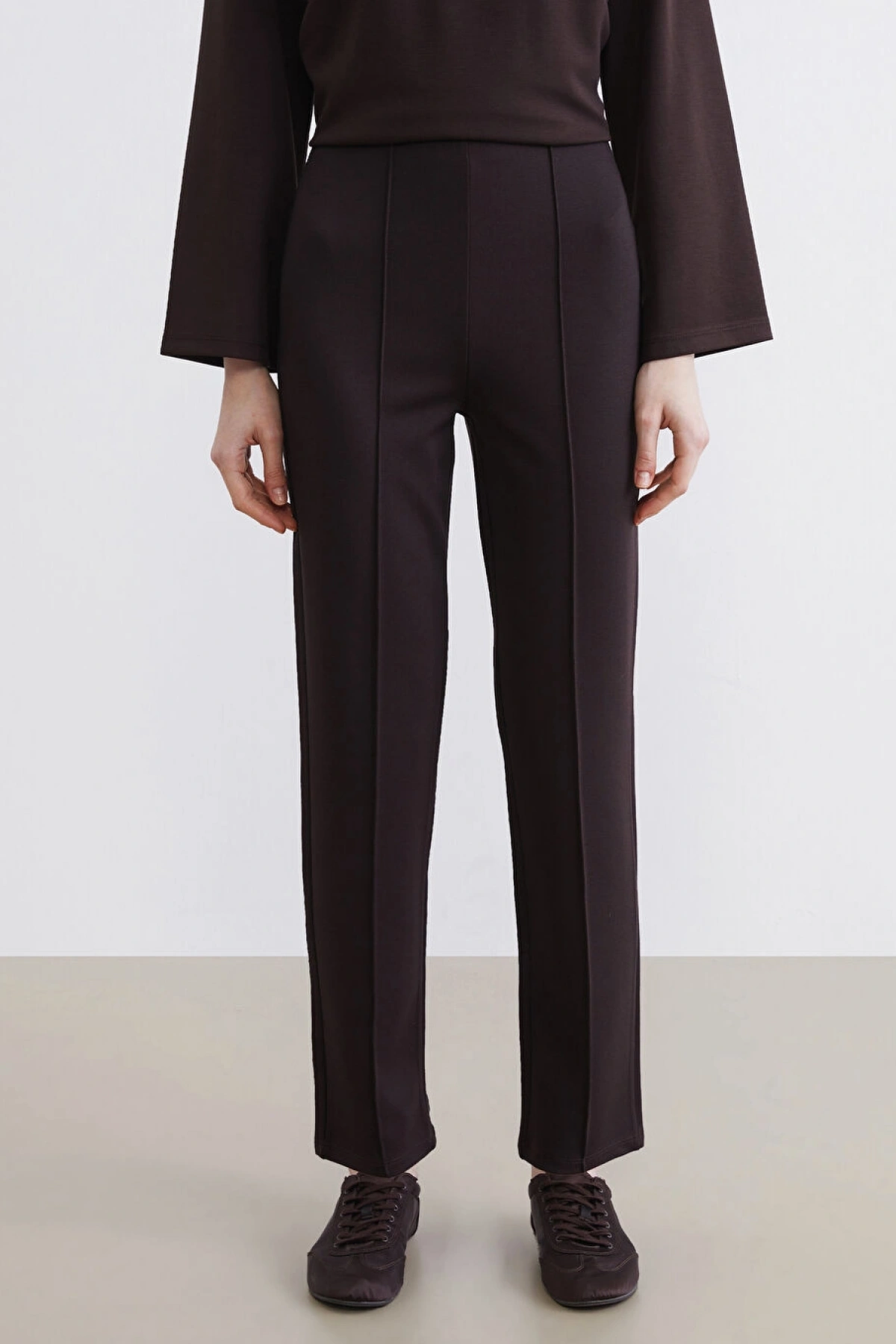 LCW Modest Kahverengi Yüksek Bel Slim Fit Kadın Pantolon