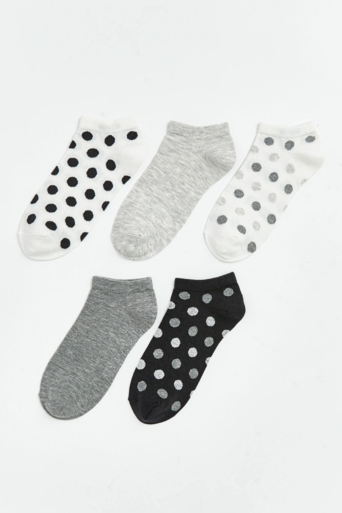 LCW DREAM Ekru Puantiyeli Kadın Patik Çorap 5li