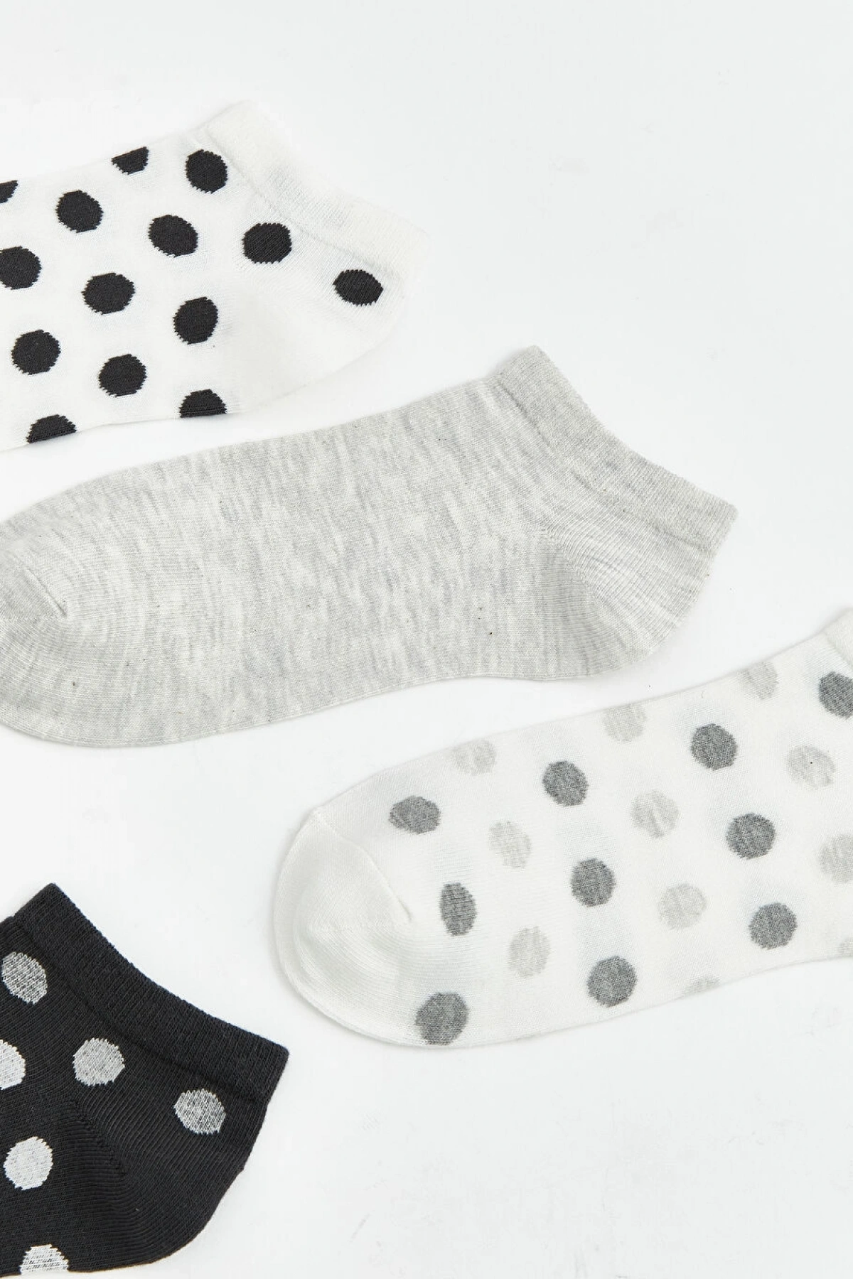 LCW DREAM Ekru Puantiyeli Kadın Patik Çorap 5li