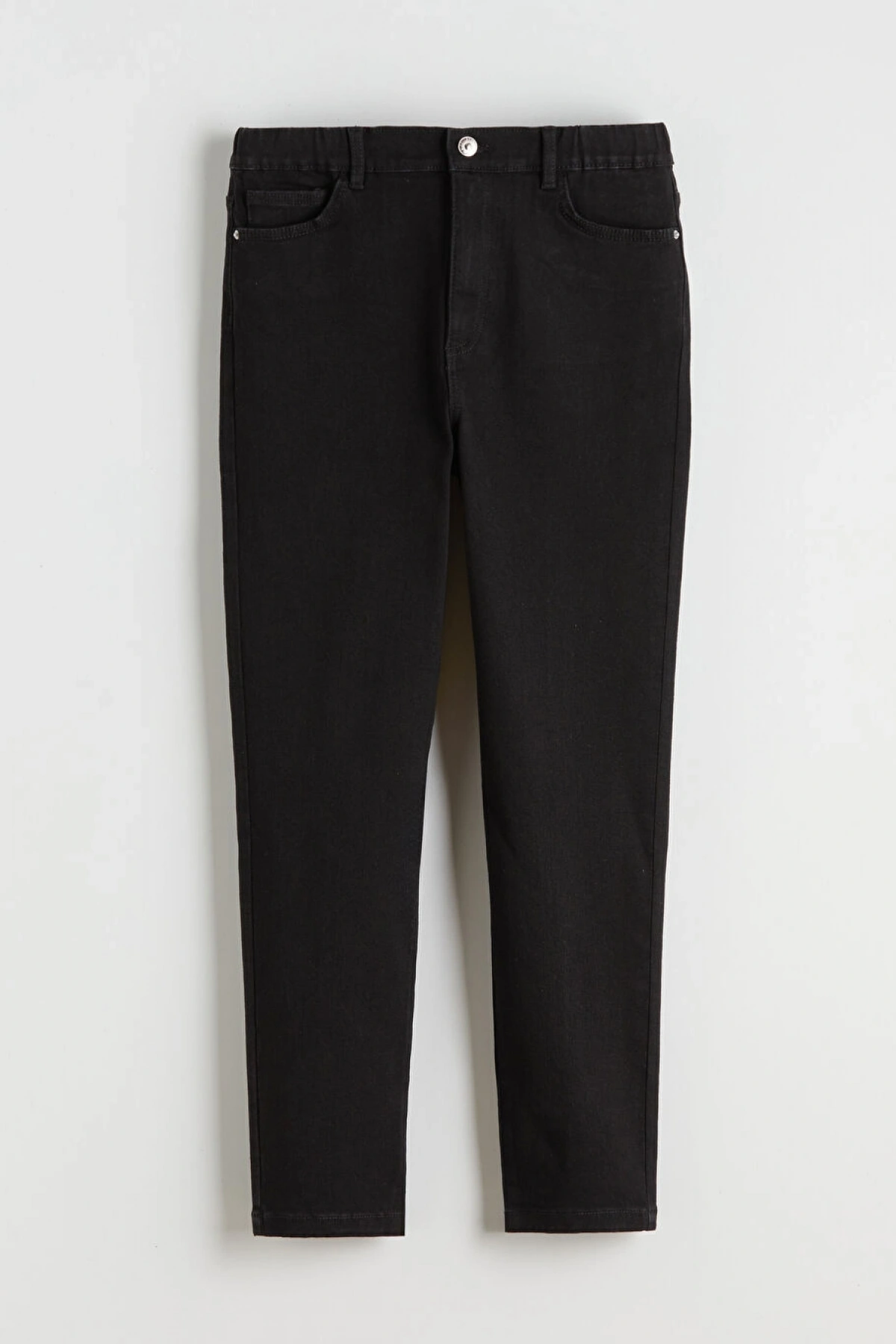 LCWAIKIKI Classic Siyah Beli Lastikli Slim Mom Kadın Jean Pantolon