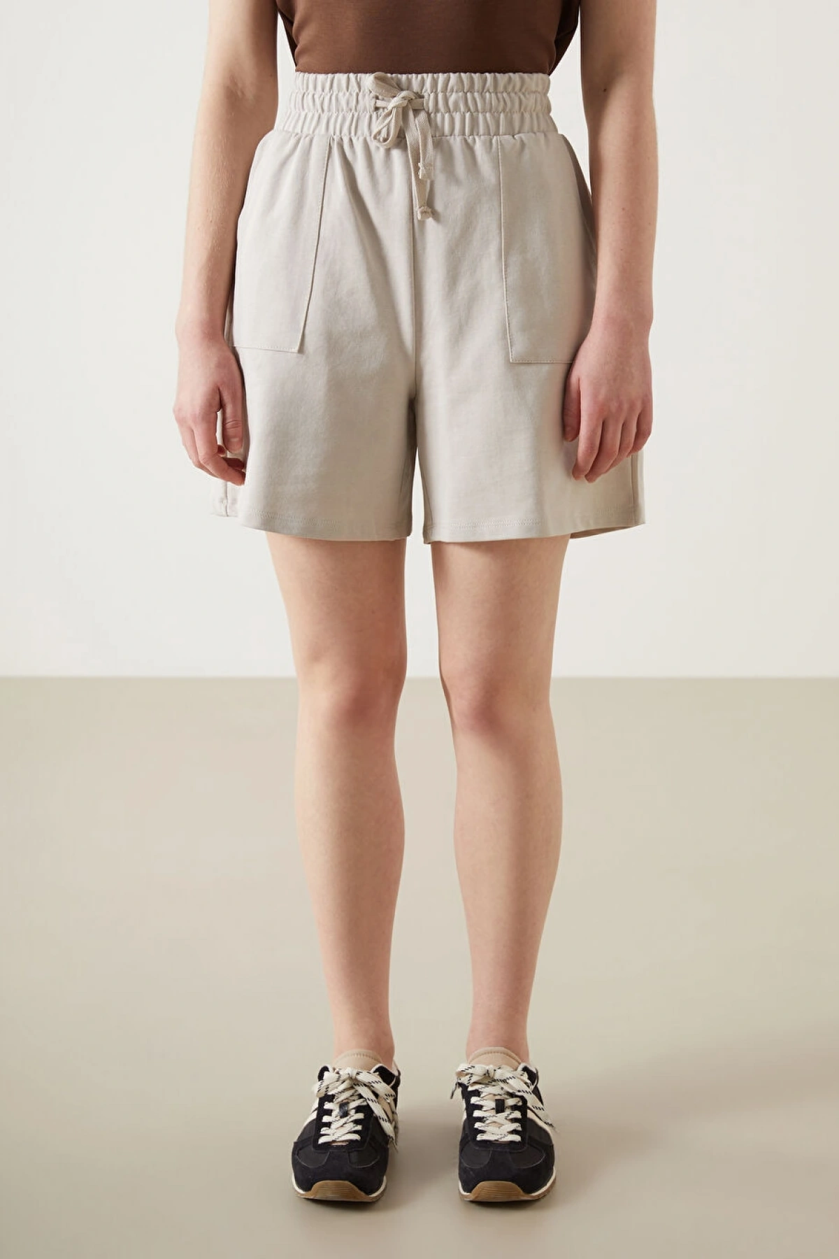 LCW Vision Gri Beli Lastikli Kadın Şort