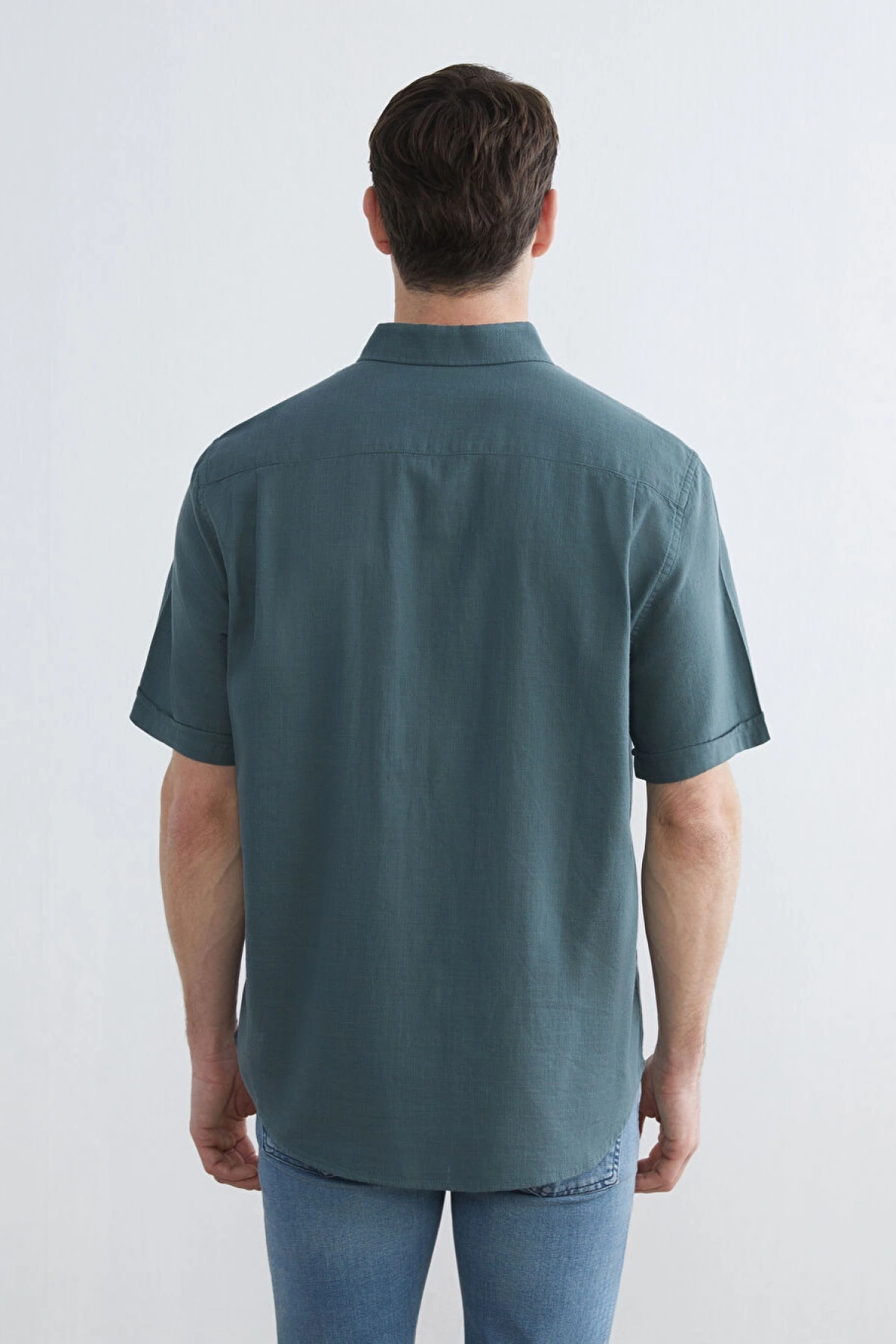 LCWAIKIKI Classic Yeşil Regular Fit Poplin Erkek Gömlek