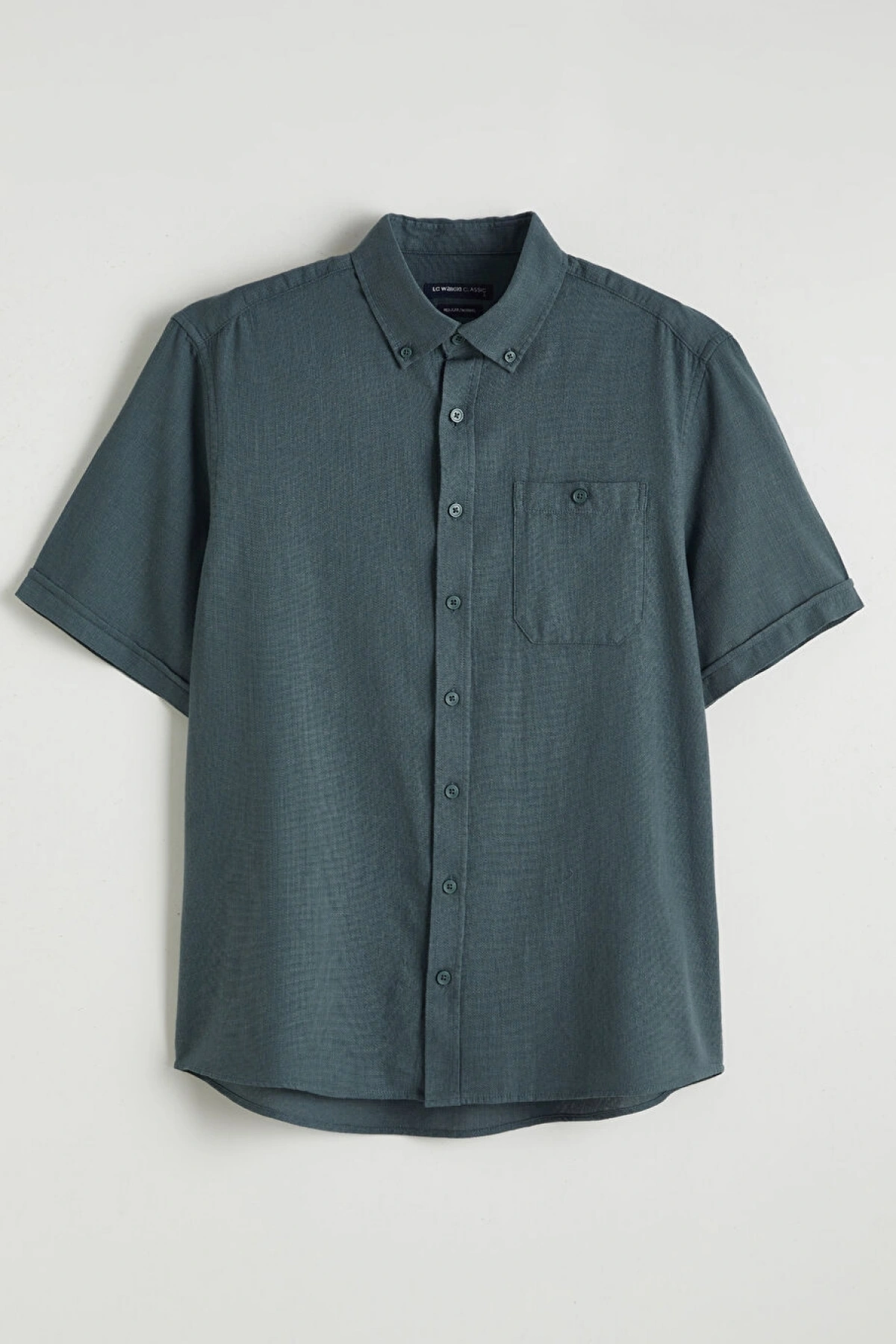 LCWAIKIKI Classic Yeşil Regular Fit Poplin Erkek Gömlek