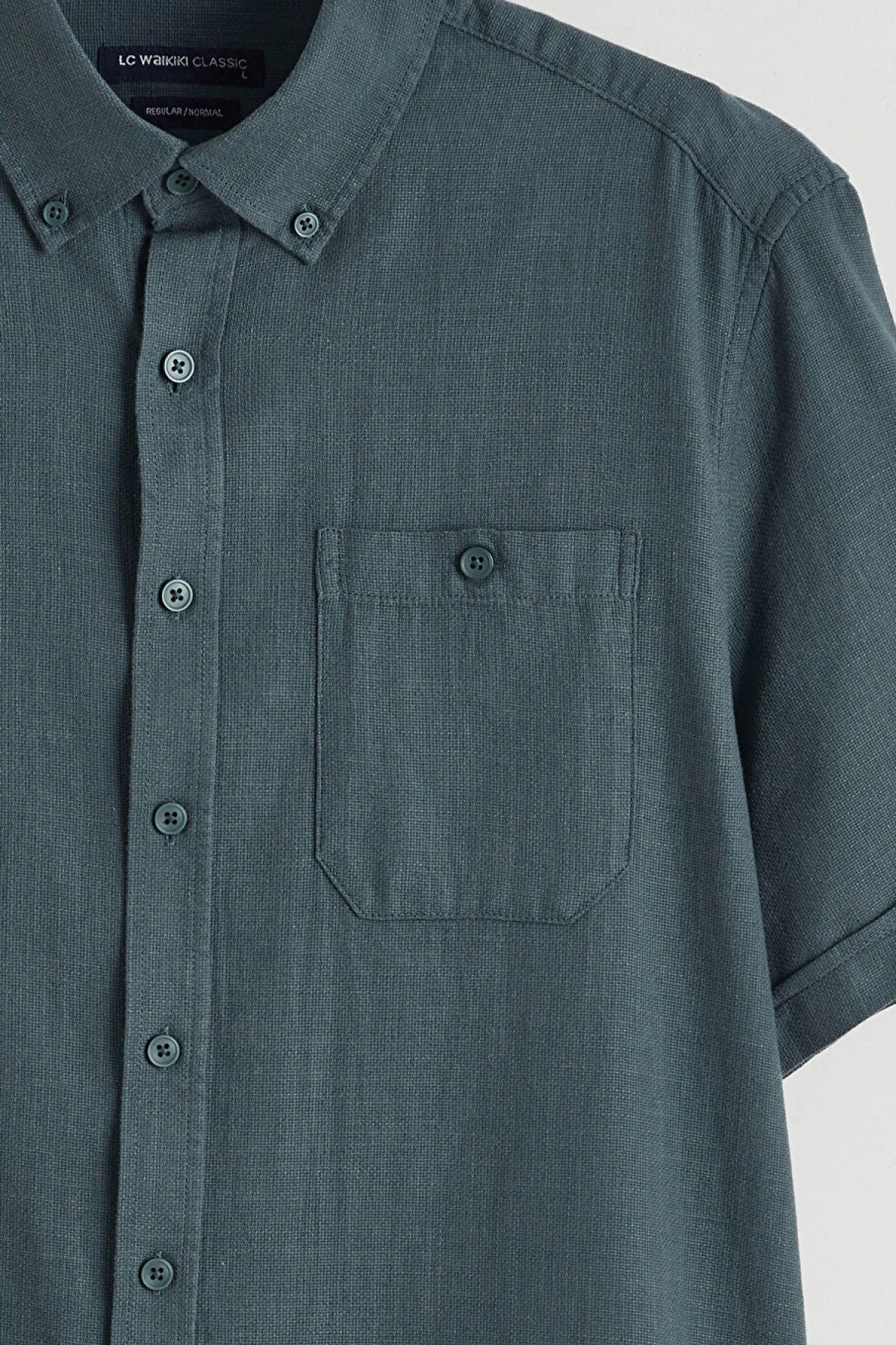 LCWAIKIKI Classic Yeşil Regular Fit Poplin Erkek Gömlek