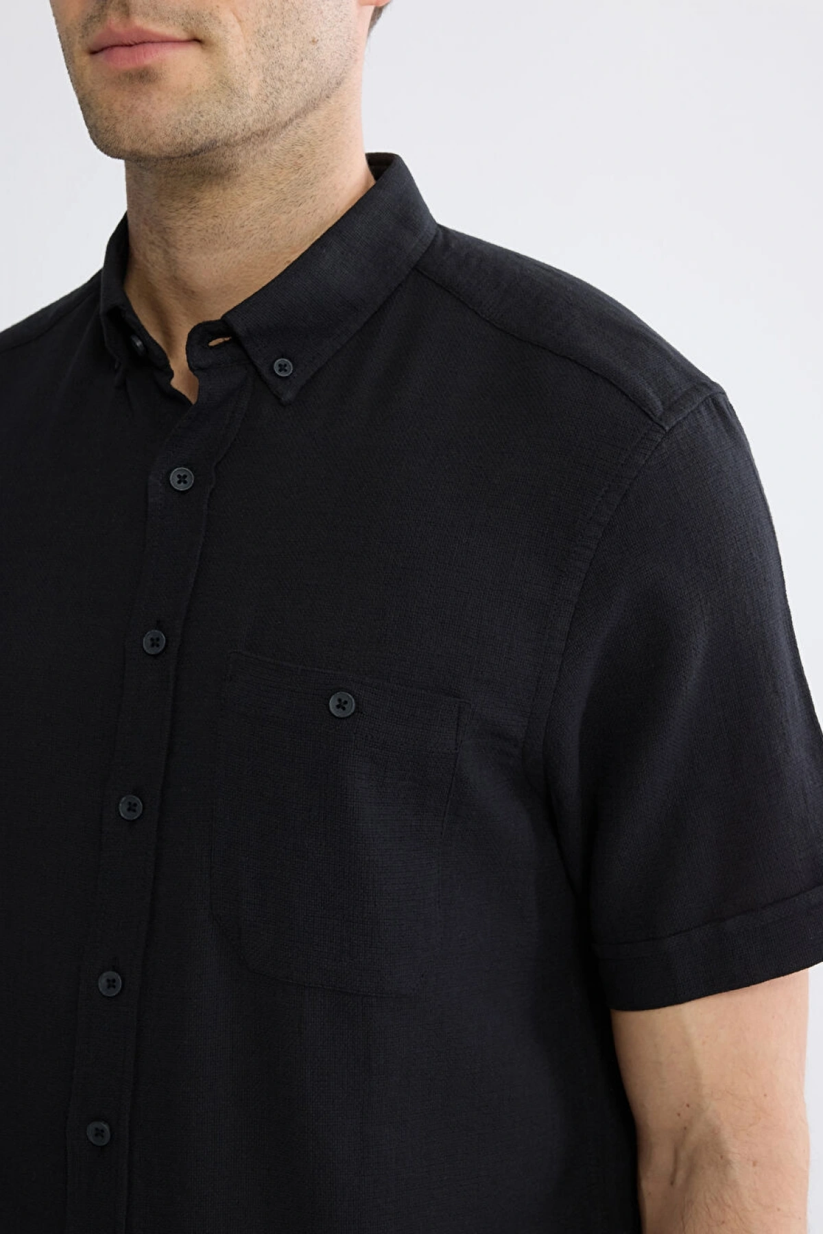 LCWAIKIKI Classic Siyah Regular Fit Poplin Erkek Gömlek