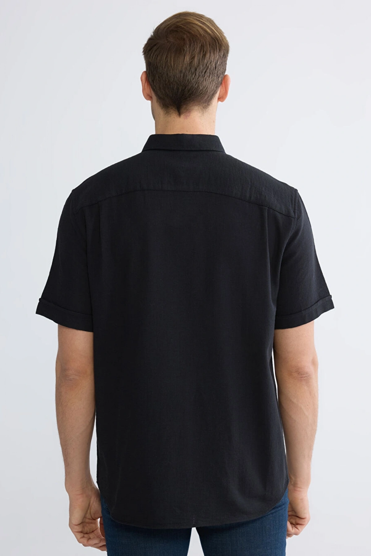 LCWAIKIKI Classic Siyah Regular Fit Poplin Erkek Gömlek