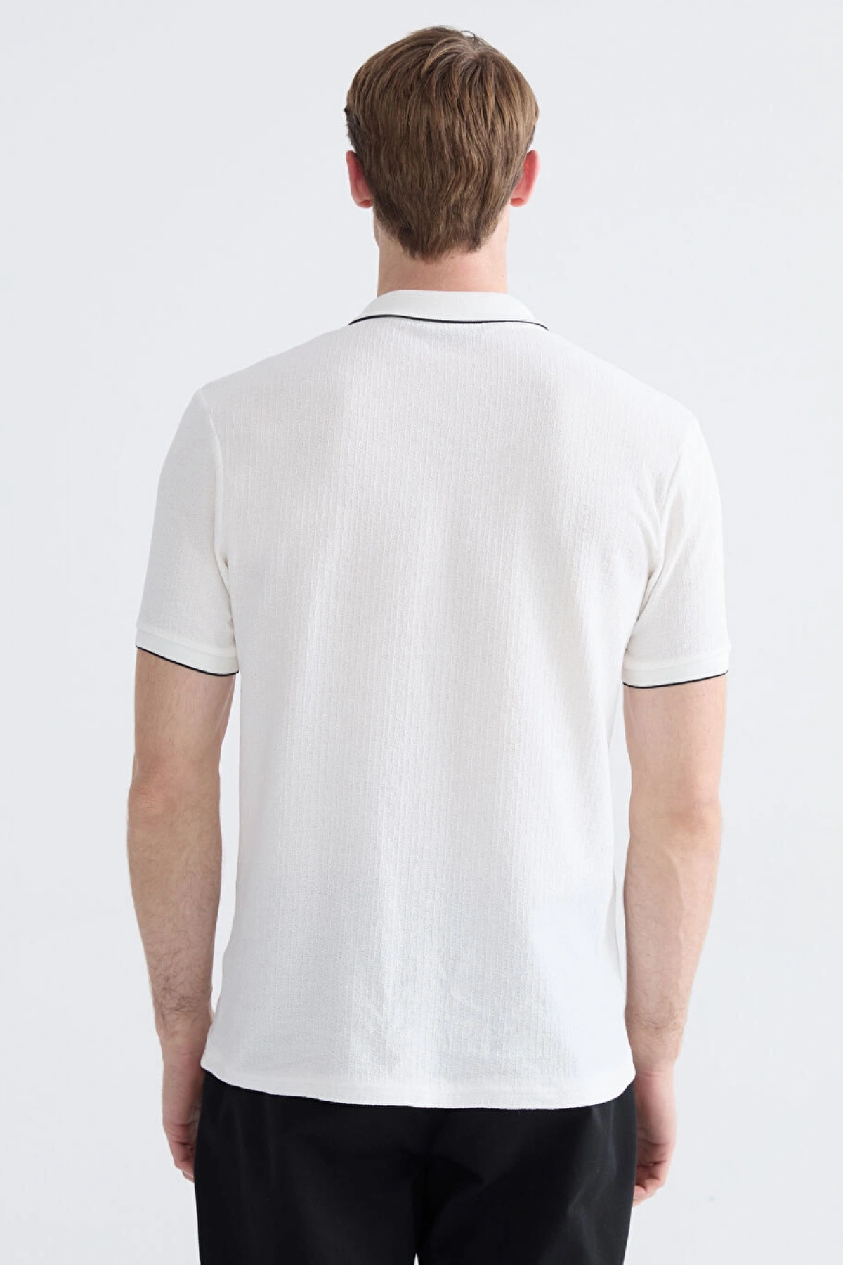 LCWAIKIKI Classic Ekru Polo Yaka Erkek Tişört