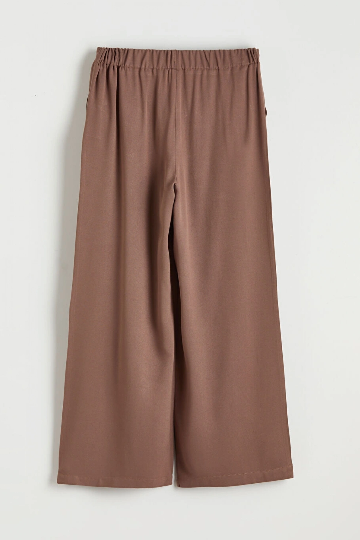 LCW Kids Kahverengi Beli Lastikli Pileli Kız Çocuk Pantolon