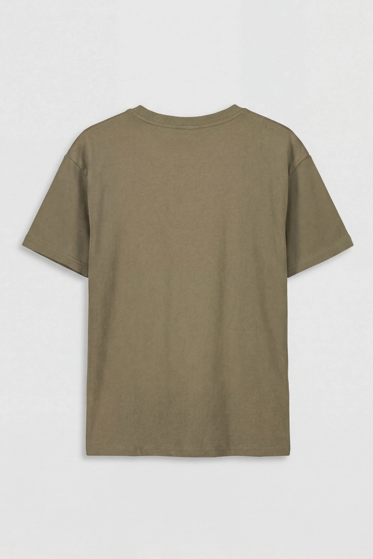 LCW Kids Haki Bisiklet Yaka Baskılı Erkek Çocuk Tişört