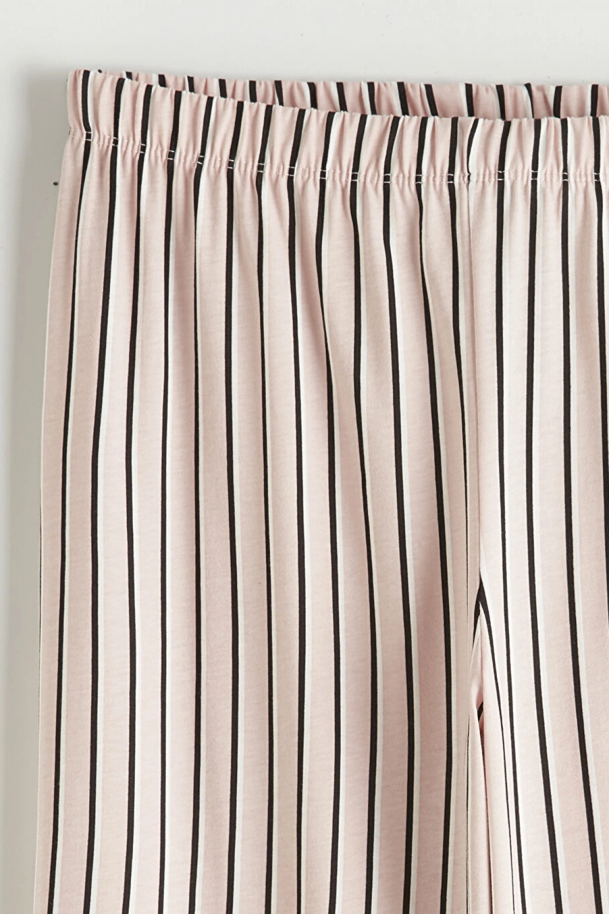 LCW Young Pembe Gömlek Yaka Çizgili Kadın Pijama Takım