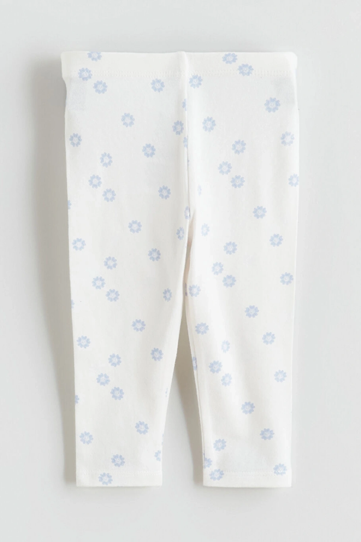 LCW baby Mavi Çiçek Nakışlı Kız Bebek Bluz Ve Tayt