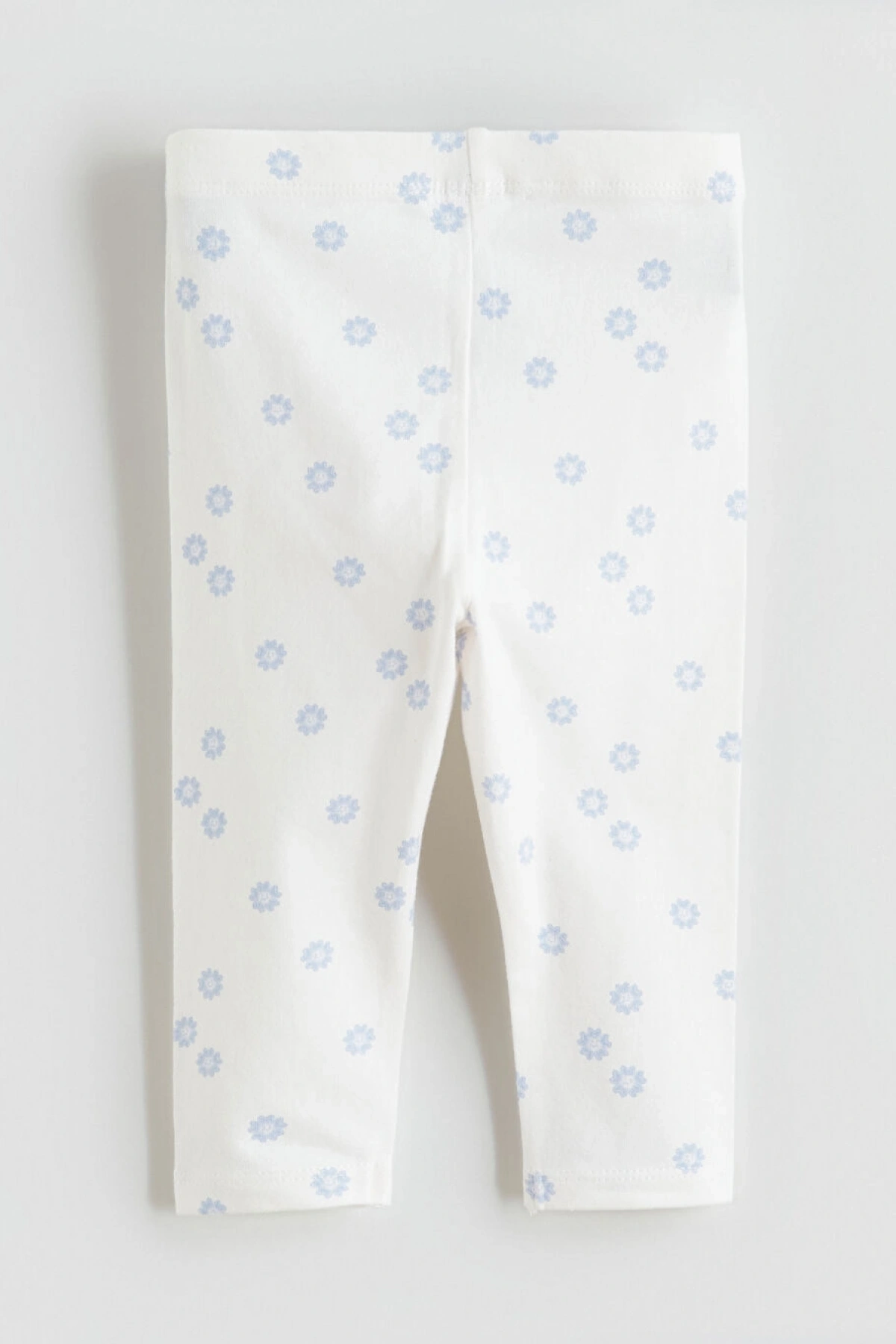 LCW baby Mavi Çiçek Nakışlı Kız Bebek Bluz Ve Tayt