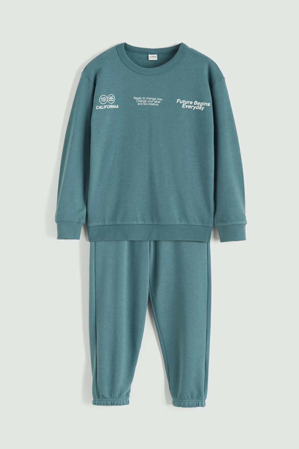 LCW Kids Yeşil Baskılı Erkek Çocuk Eşofman Takım