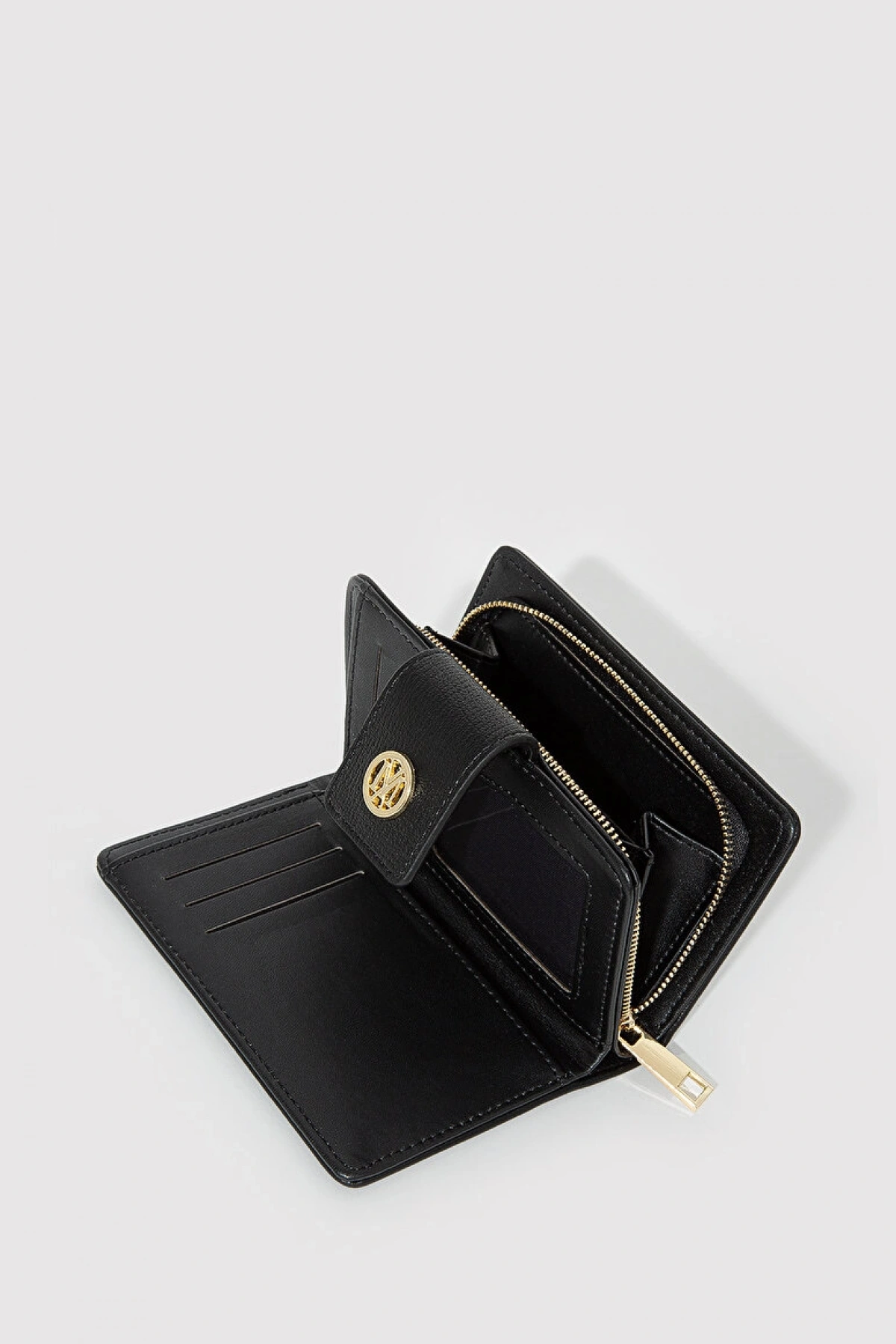 M Logo Detaylı Siyah Cüzdan
