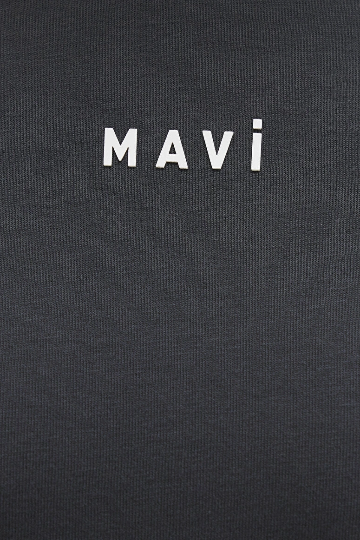 Mavi Logo Baskılı Antrasit Tişört