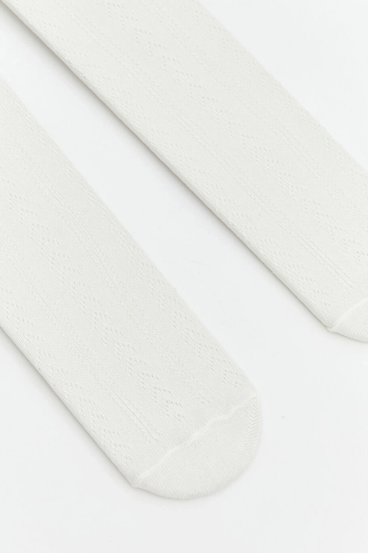 LCW baby Beyaz Kız Bebek Triko Külotlu Çorap 2li