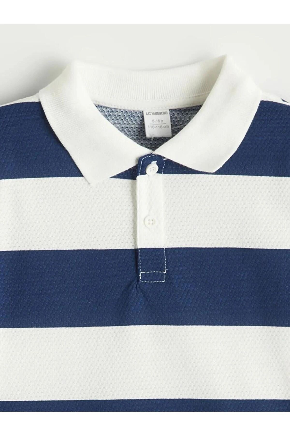 LC Waikiki Polo Yaka Çizgili Erkek Çocuk Tişört