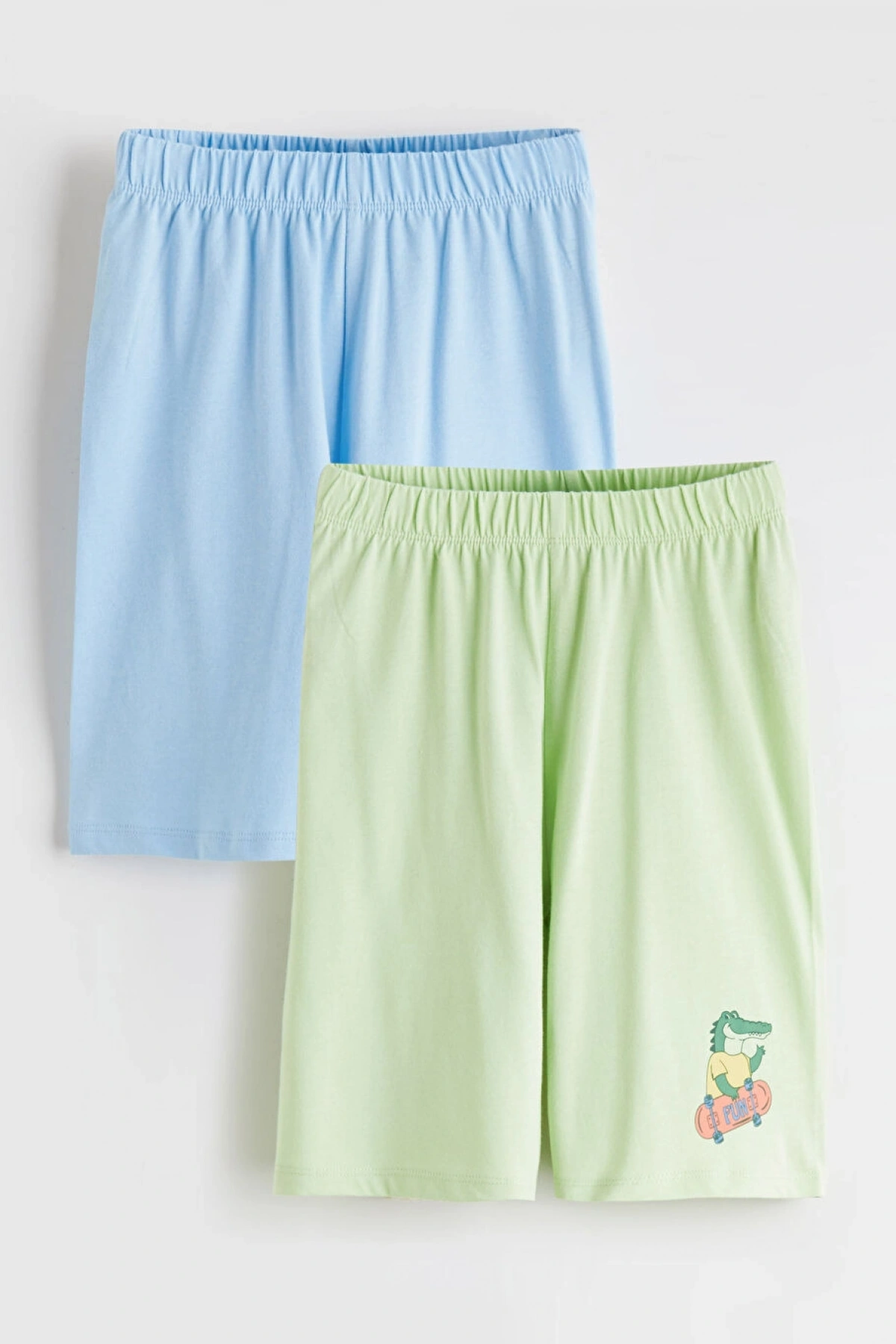 LCW Kids Mavi Baskılı Erkek Çocuk Pijama Şort 2li