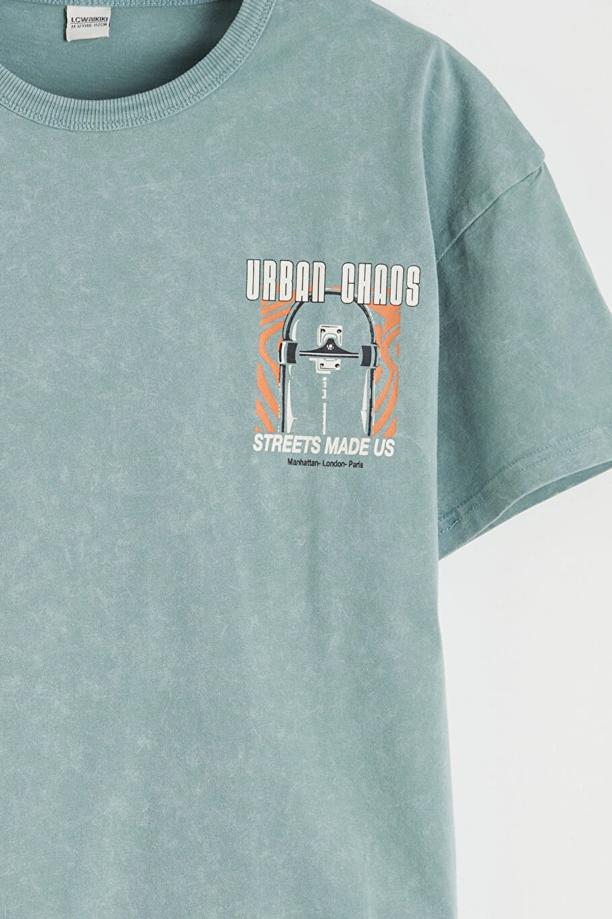 LCW Kids Yeşil Baskılı Erkek Çocuk Tişört