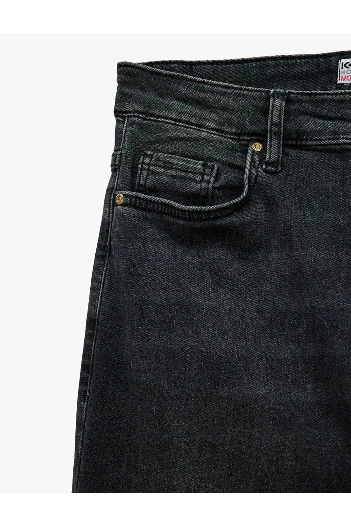 Koton Mom Slim Siyah Kadın Jean Pantolon