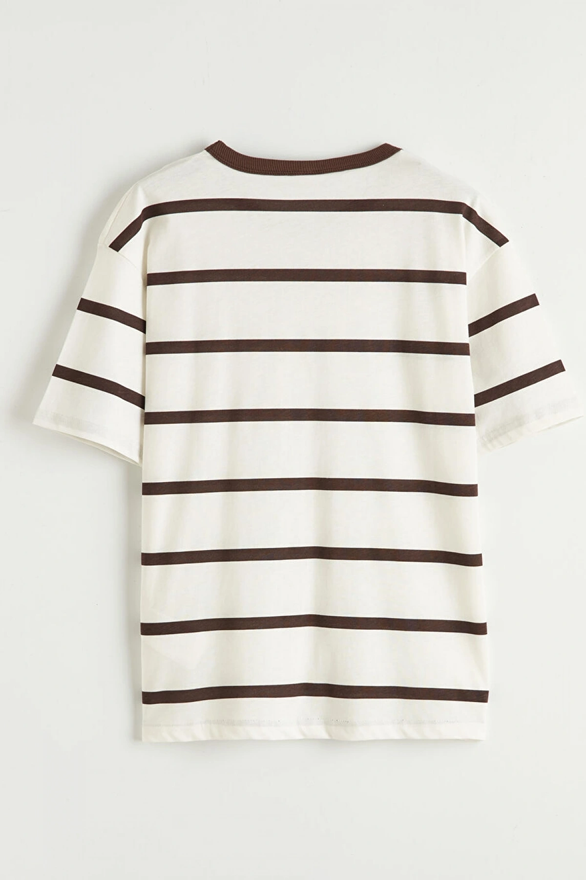 LCW Kids Kahverengi Çizgili Erkek Çocuk Tişört Ve Şort