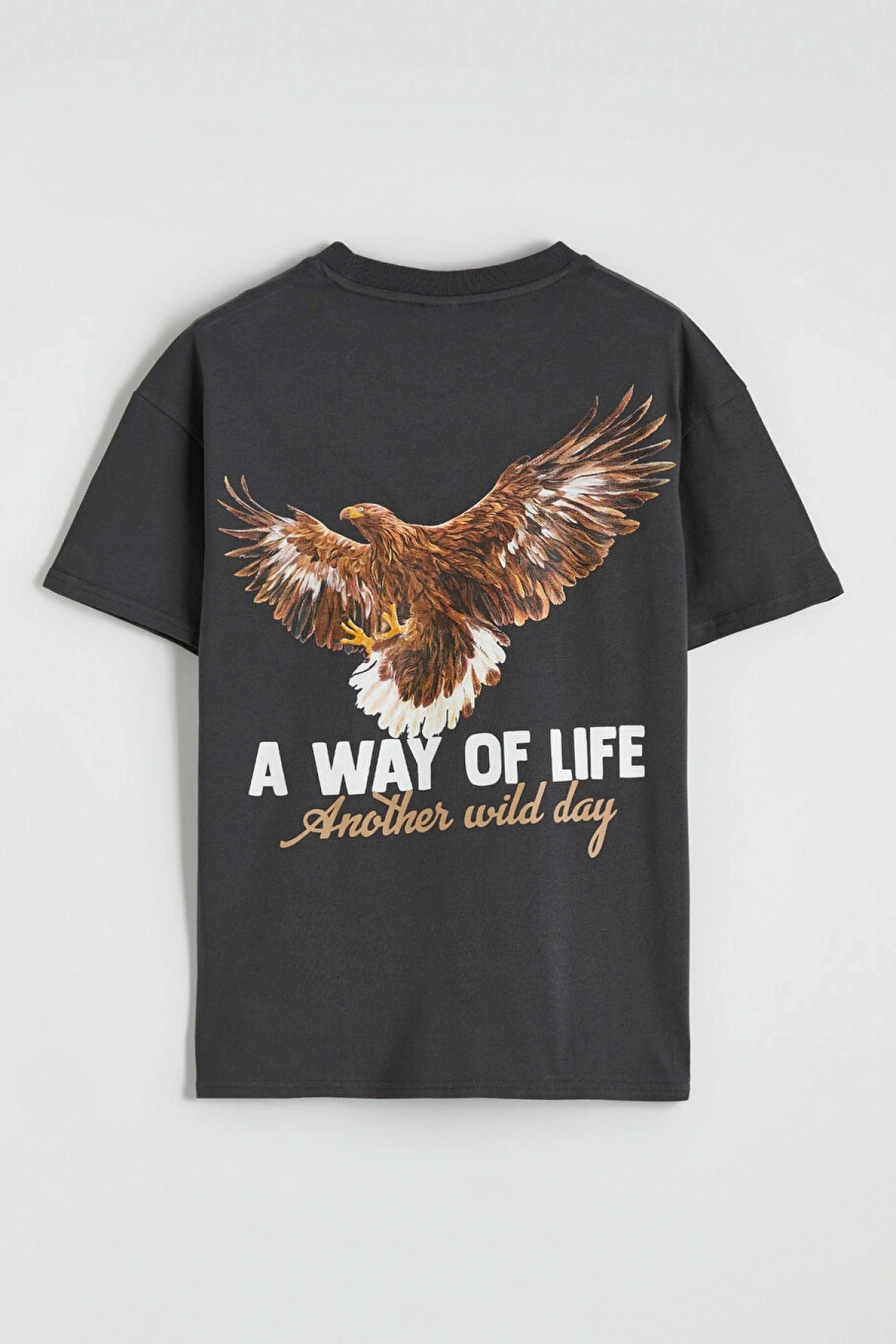 CW Kids Antrasit Bisiklet Yaka Erkek Çocuk Baskılı Tişört