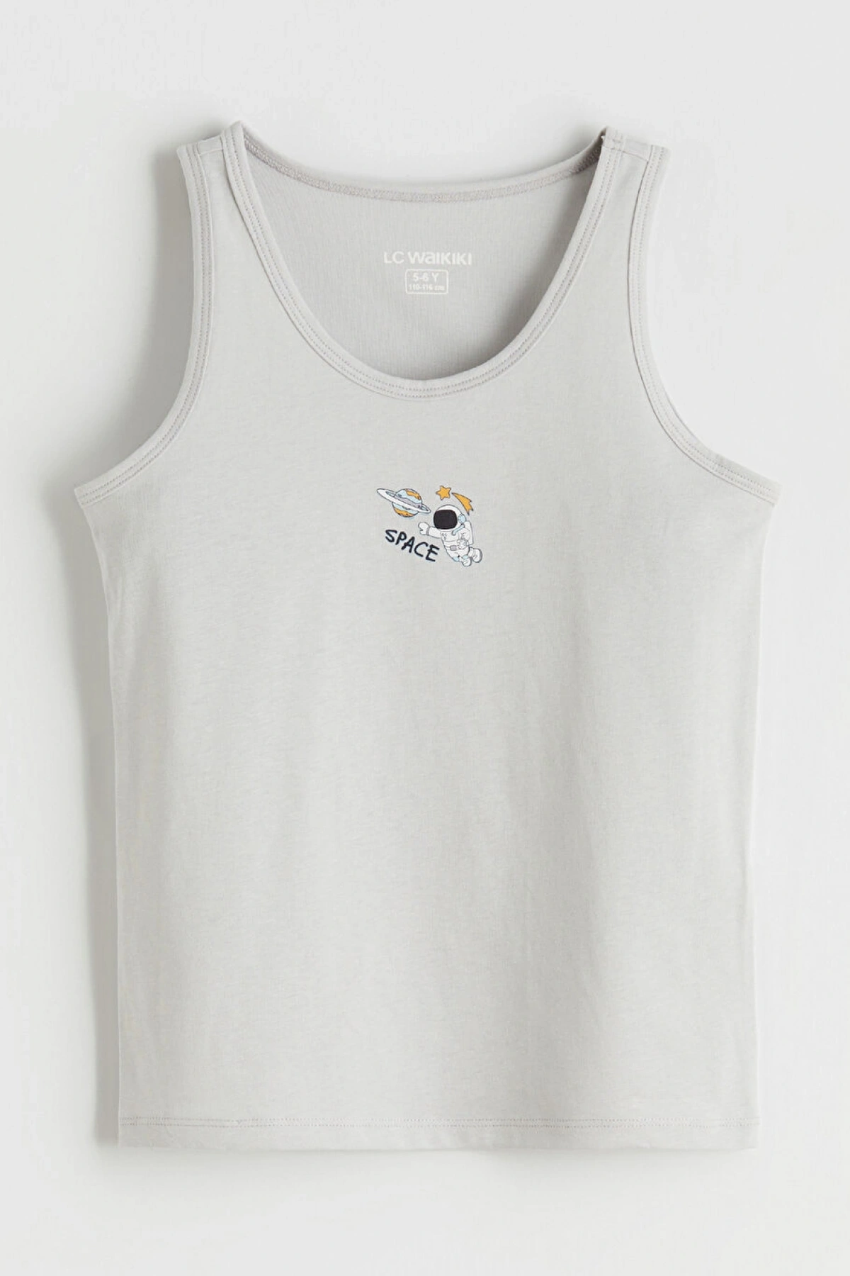 LCW Kids Beyaz Baskılı Erkek Çocuk Atlet 2li