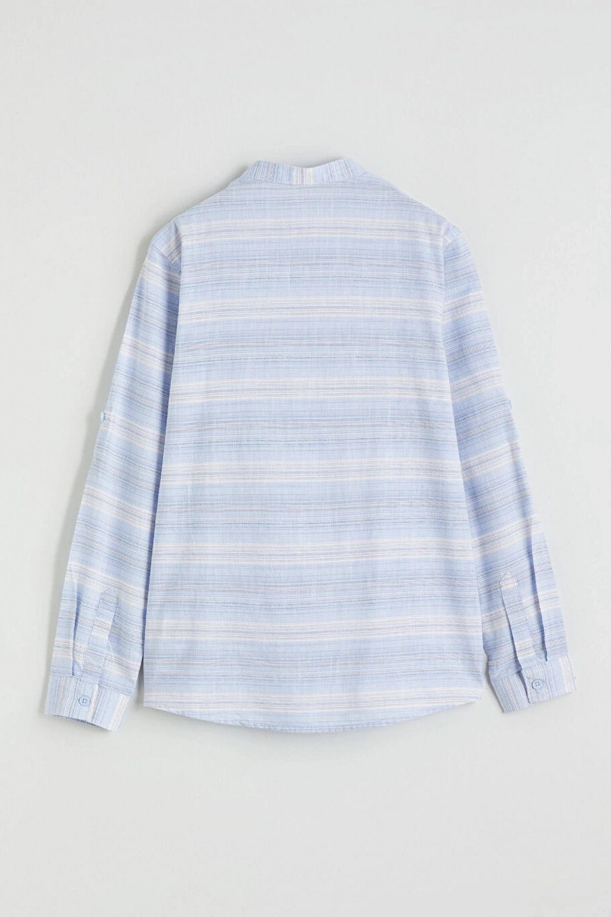 LCW Kids Mavi Hakim Yaka Çizgili Erkek Çocuk Gömlek