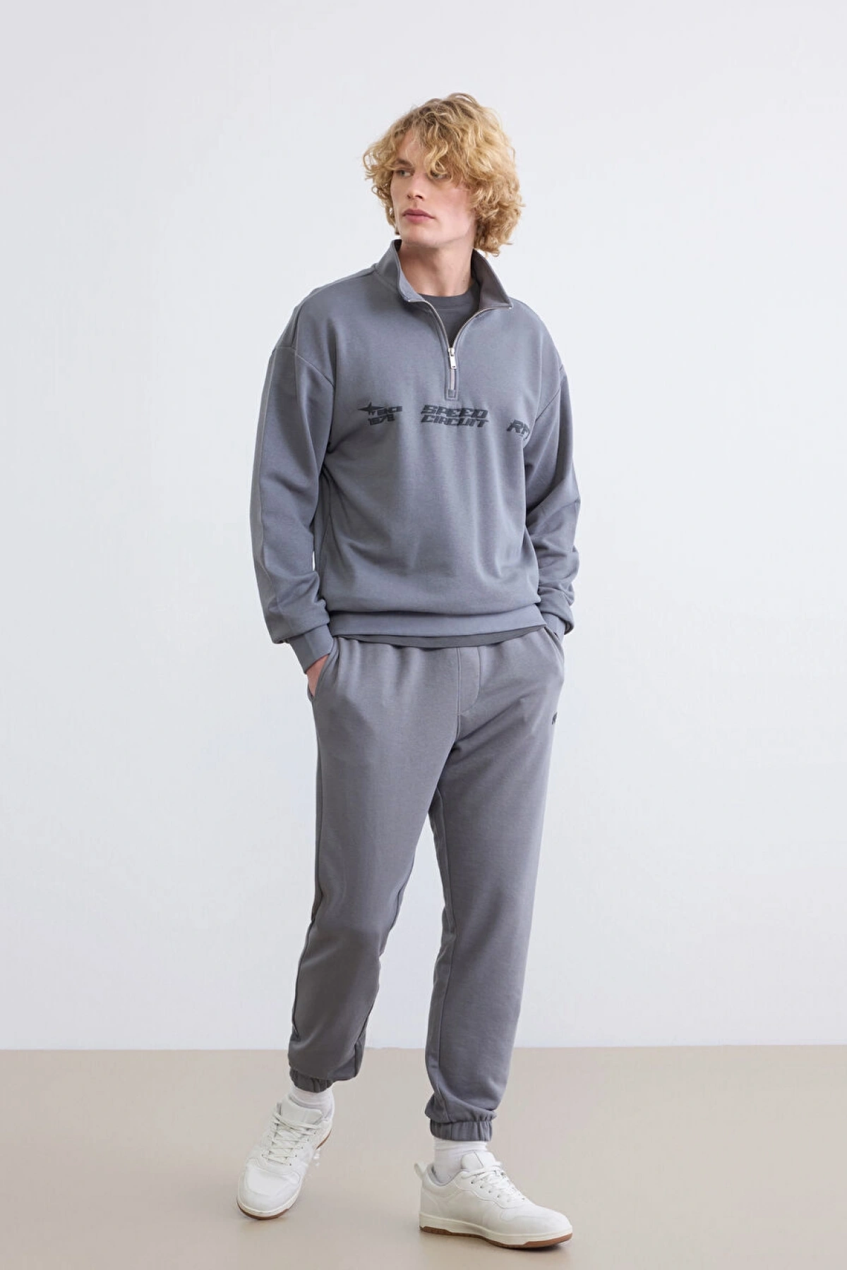 XSIDE Gri Standart Kalıp Erkek Jogger Eşofman Altı