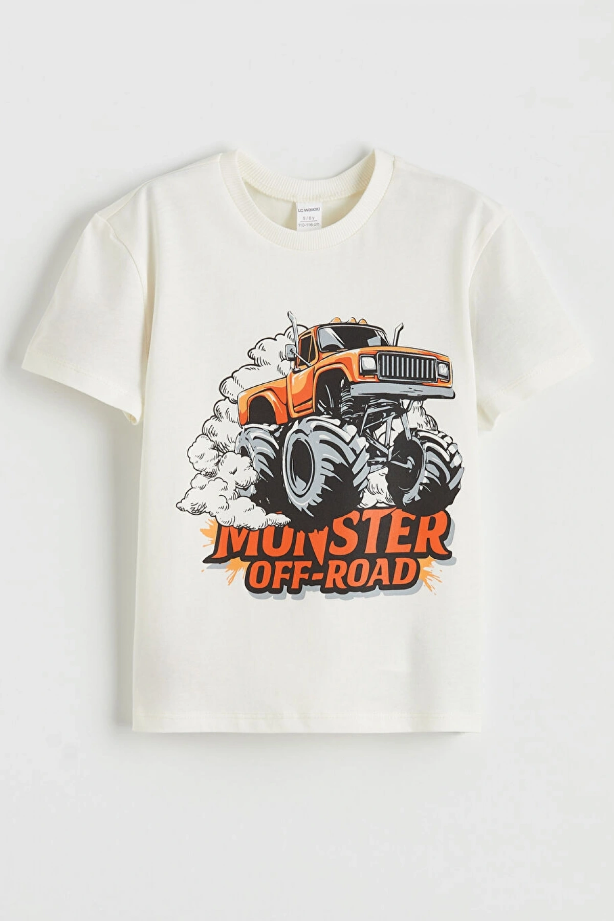 LCW Kids Bej Erkek Çocuk Baskılı Tişört Ve Şort Takım