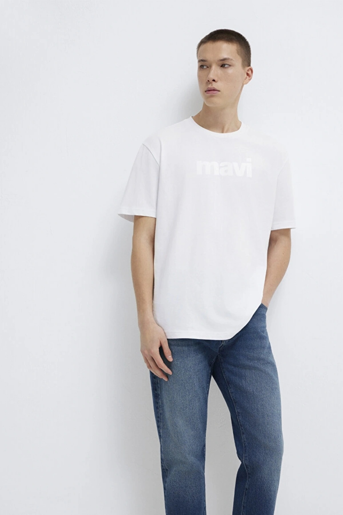 MAVİ BASKILI TİŞÖRT Siyah, XXL