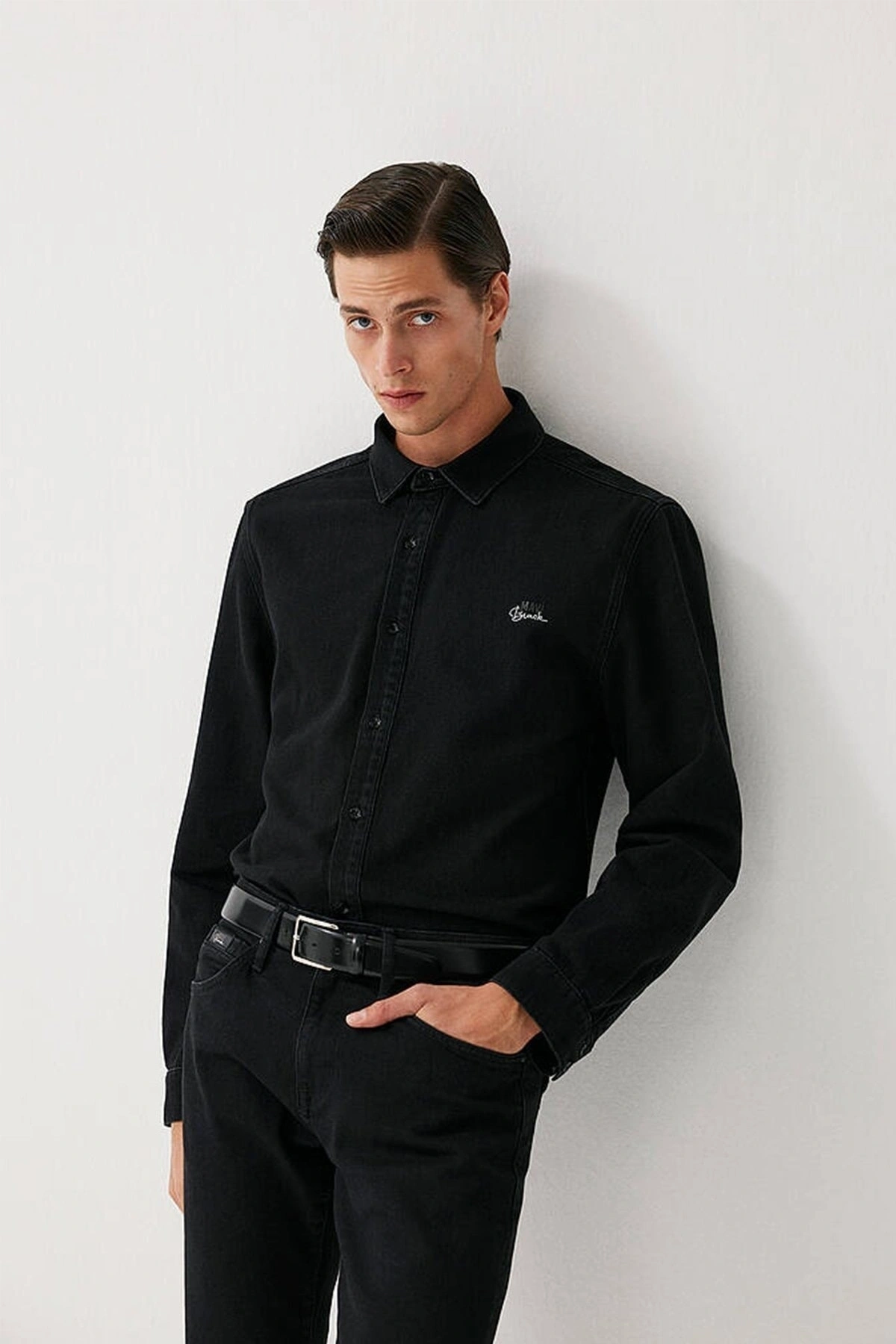 Mavi Erkek Roy Lux Black Nights Koyu Gri Denim Gömlek