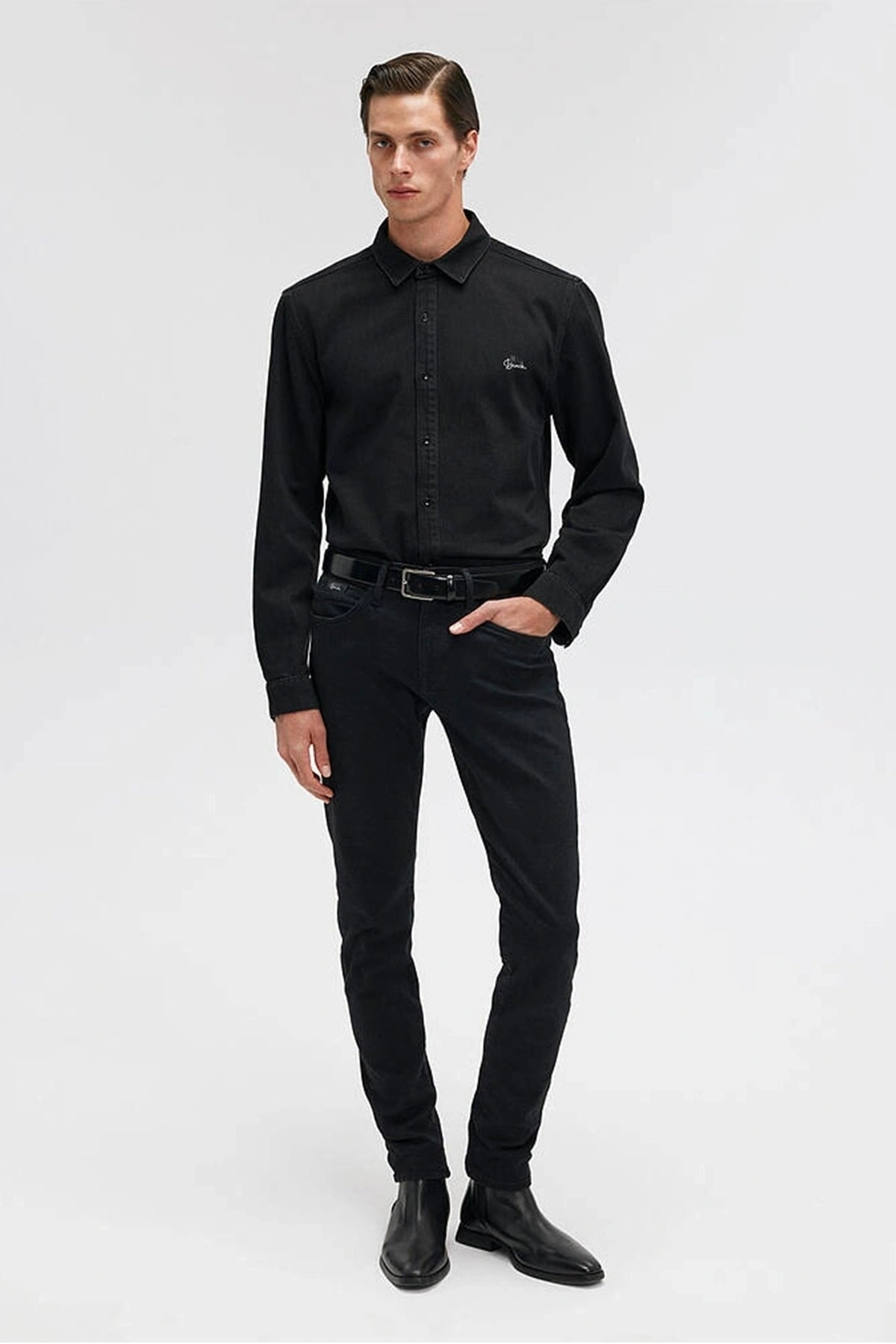 Mavi Erkek Roy Lux Black Nights Koyu Gri Denim Gömlek