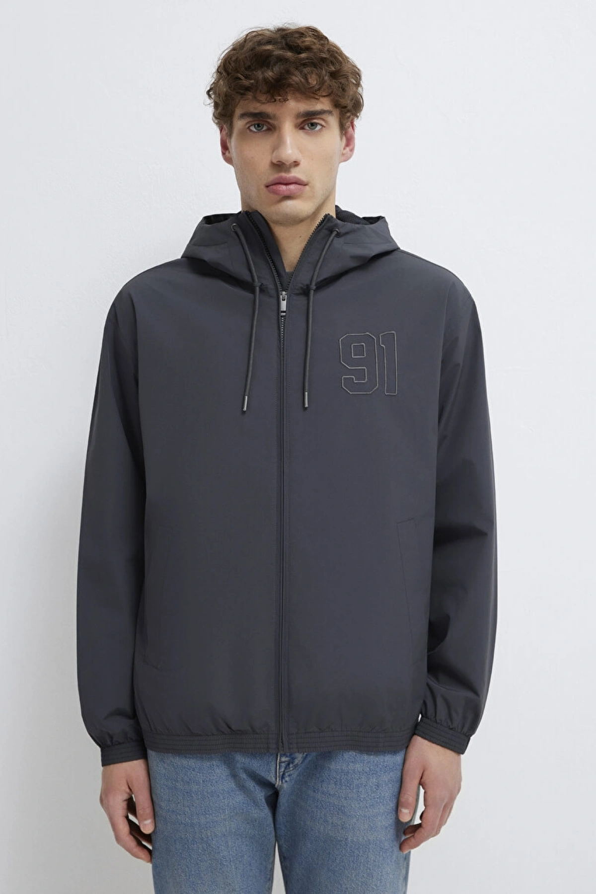 MVJNS Baskılı Antrasit Ceket