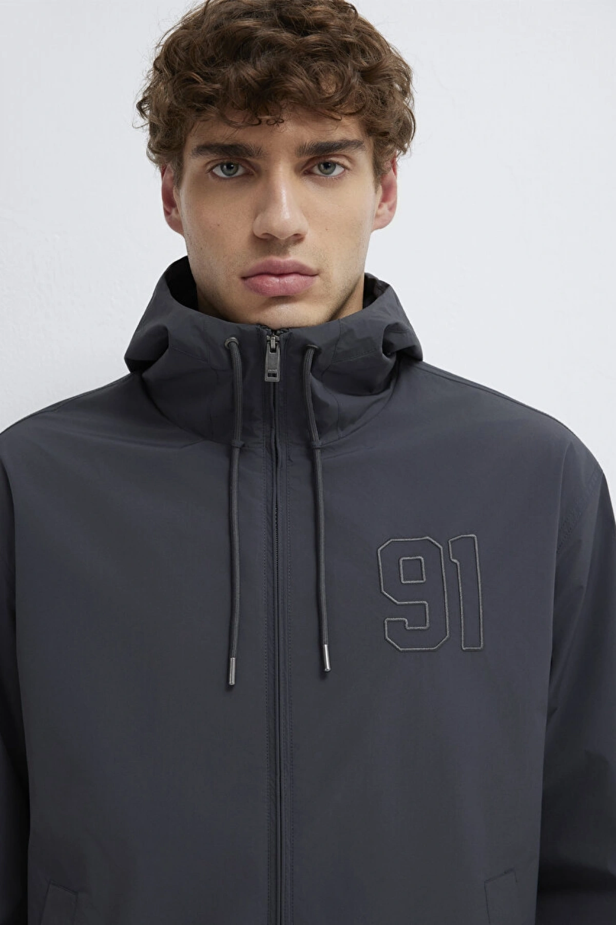 MVJNS Baskılı Antrasit Ceket