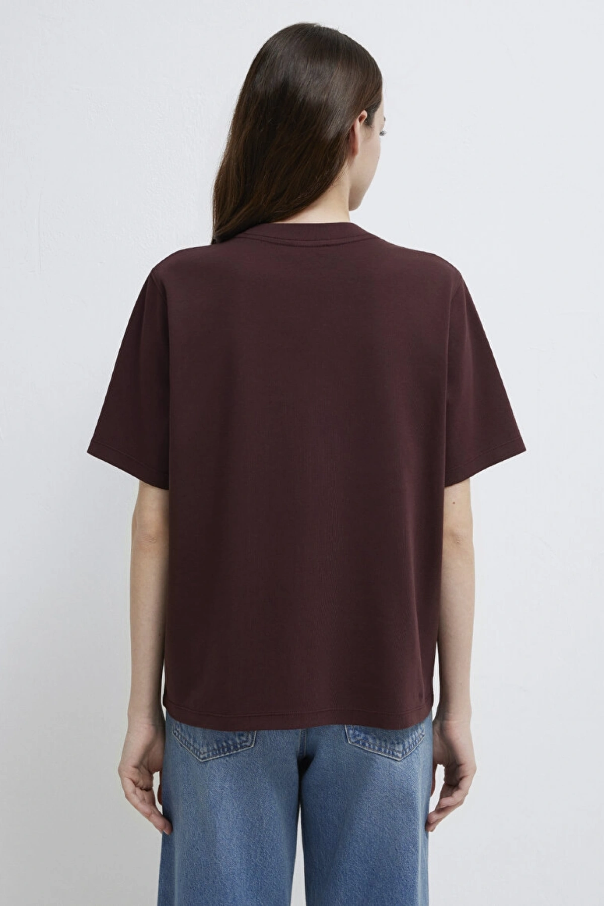 Mavi Jeans Baskılı Bordo Tişört