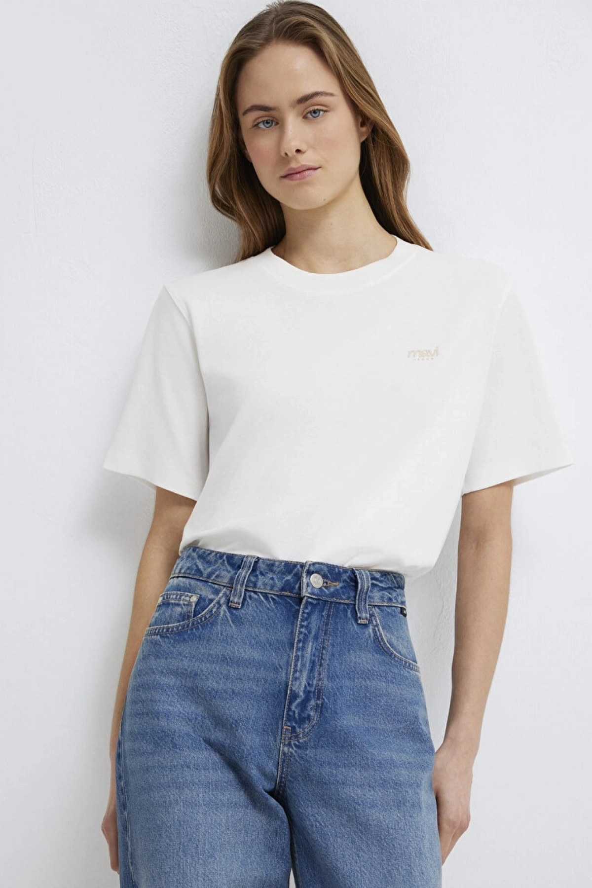 MAVİ BASKILI TİŞÖRT Hindistan Cevizi, L